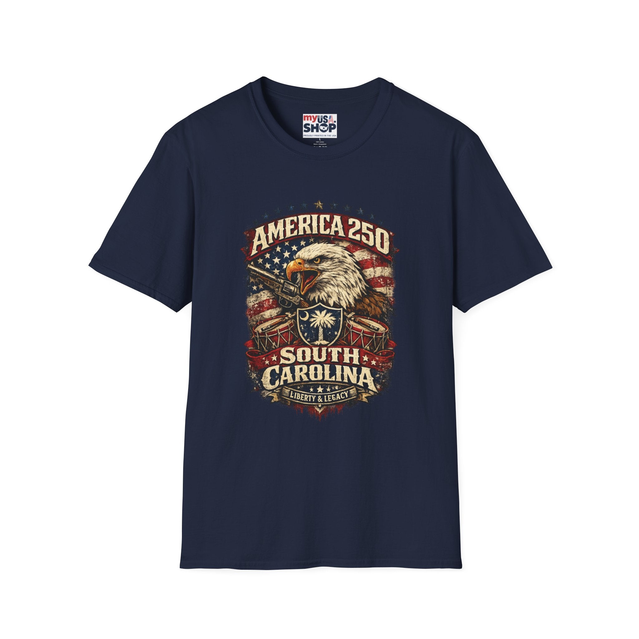 T-Shirt — America 250 South Carolina Vintage Eagle Patriotic Tee