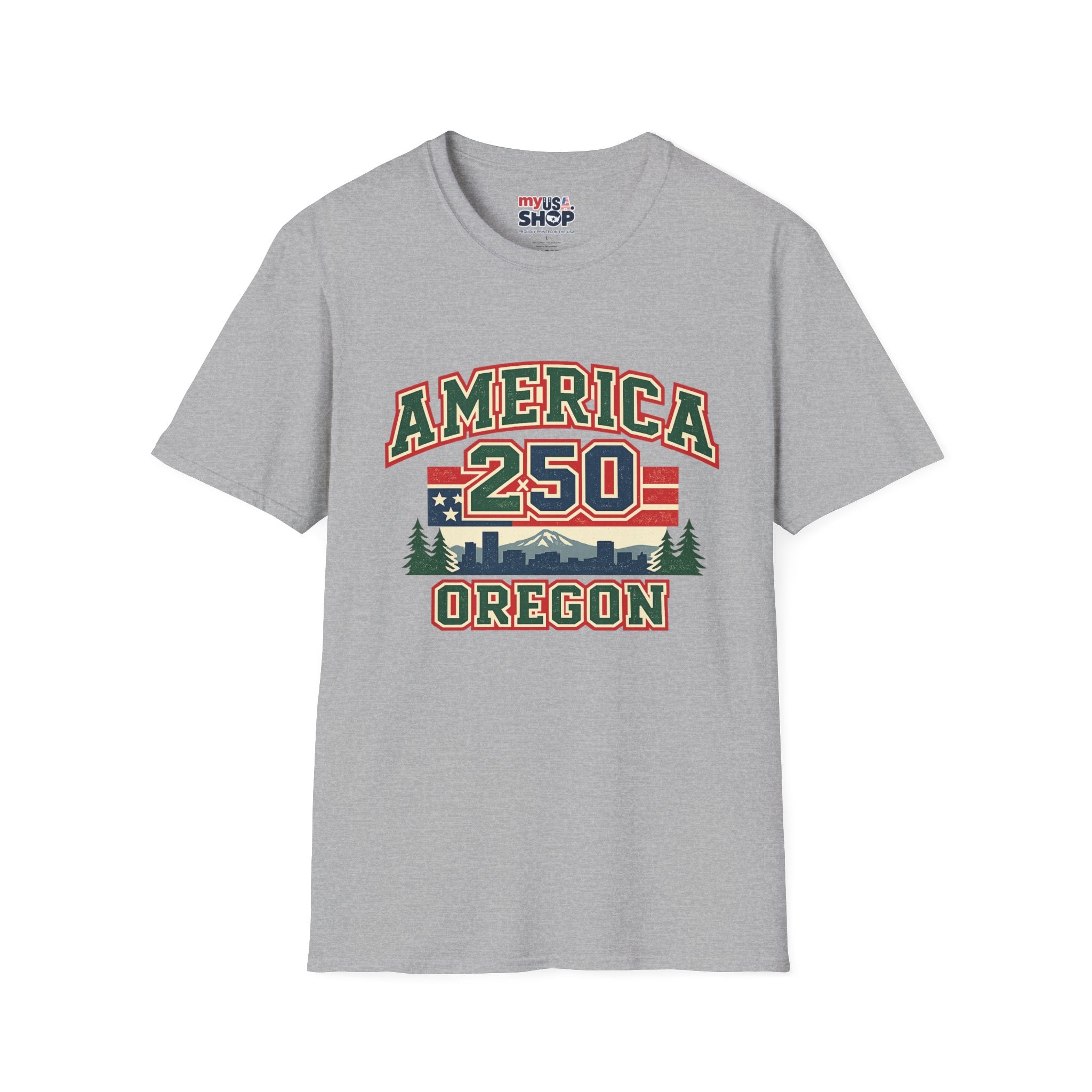 America 250 Shirt — Oregon Retro Collegiate Northwest Graphic Tee