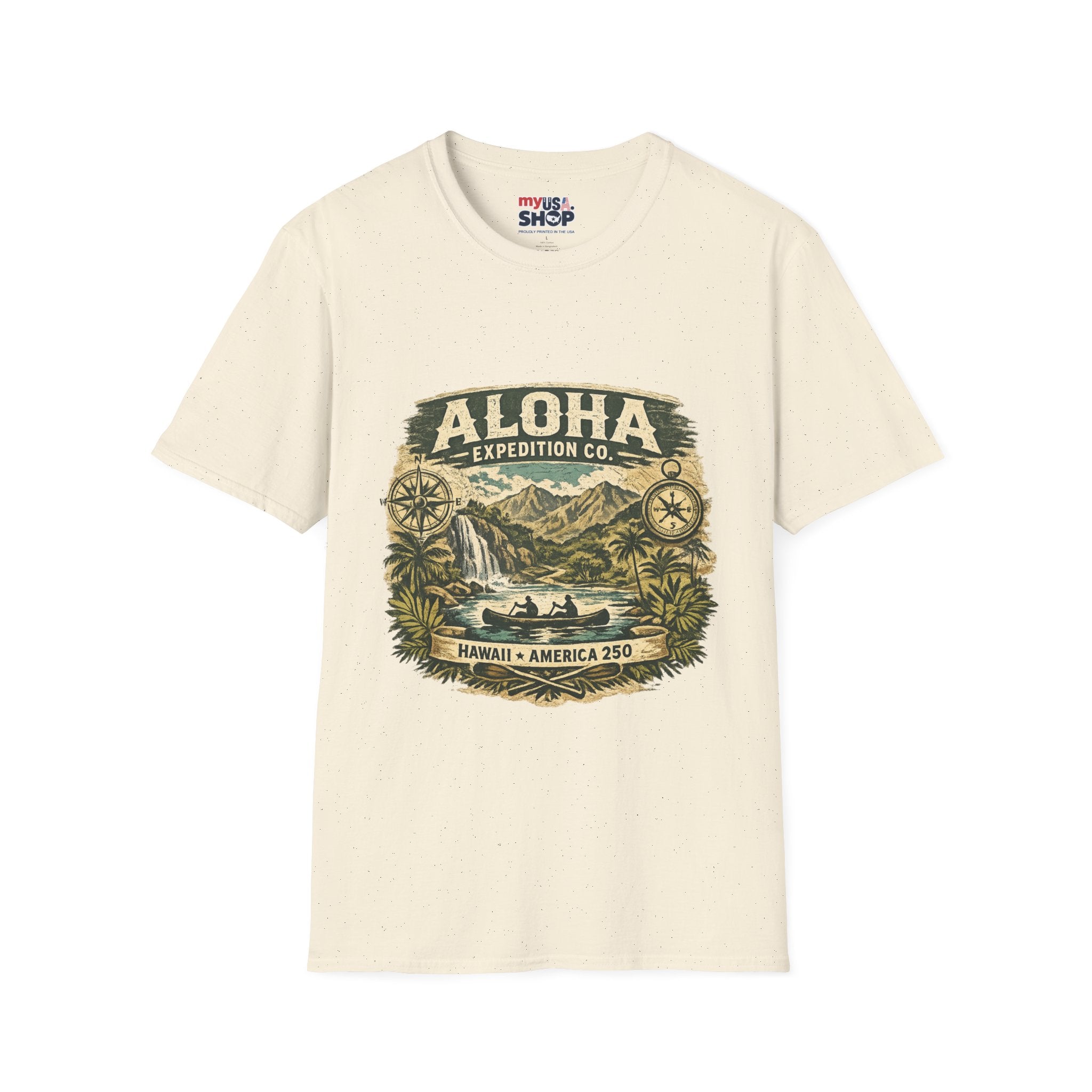 America 250 Hawaii Aloha Expedition T-Shirt — Vintage Hawaiian Adventure Tee