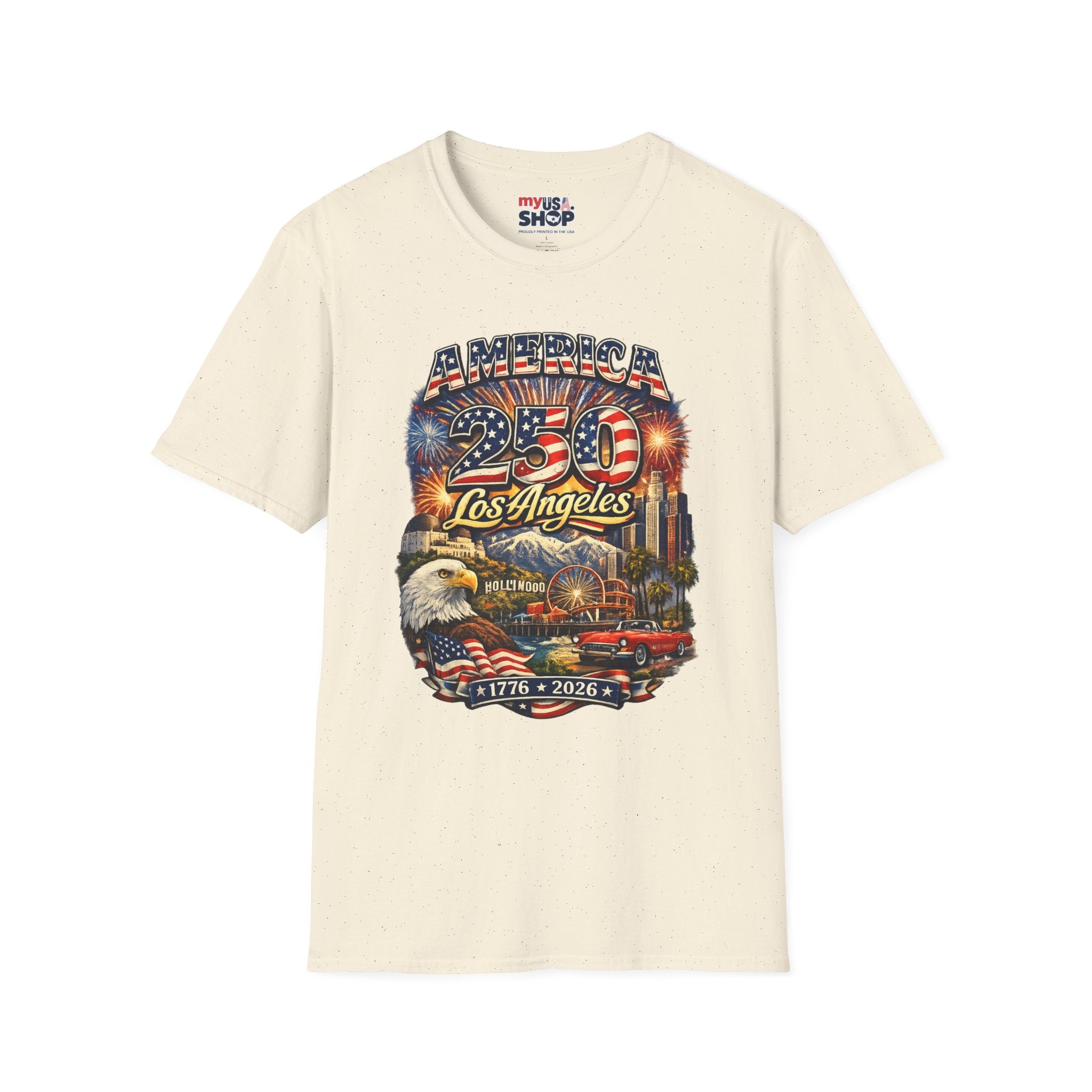 America 250 Los Angeles Hollywood Santa Monica Griffith Eagle 1776 2026 California Tee