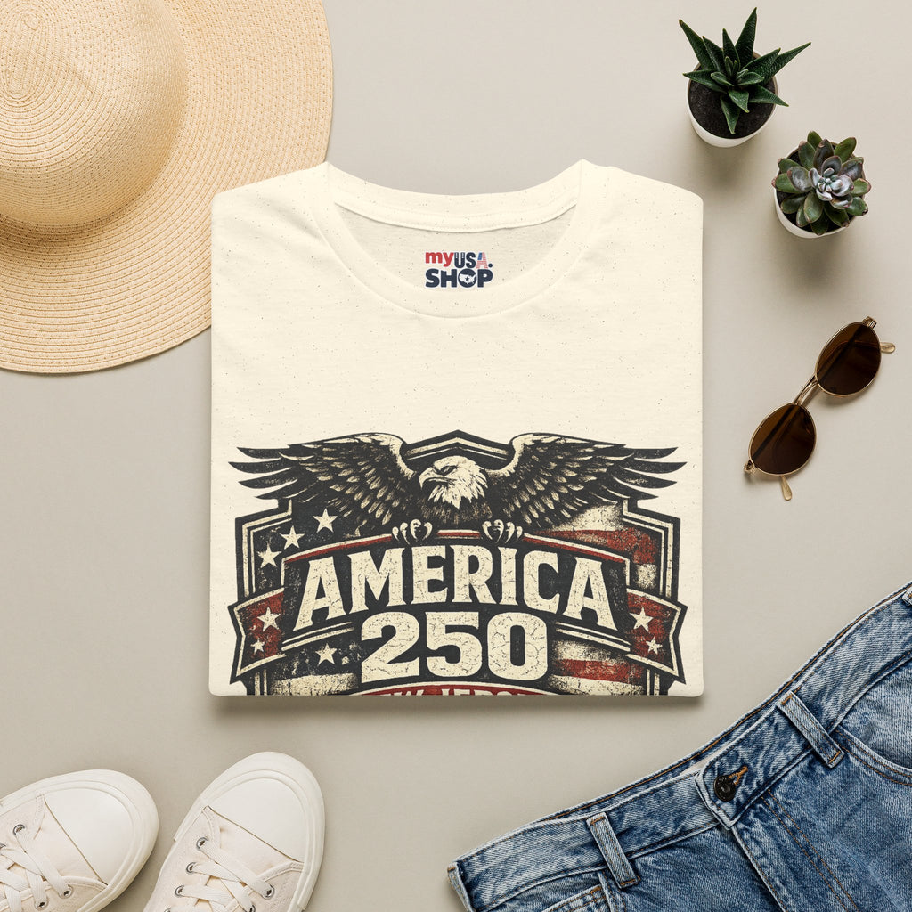 America 250 New Jersey — Vintage Eagle Patriotic