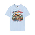 America 250 Stars, Stripes & Sunshine T-Shirt — Vintage Eagle Beach Americana Tee