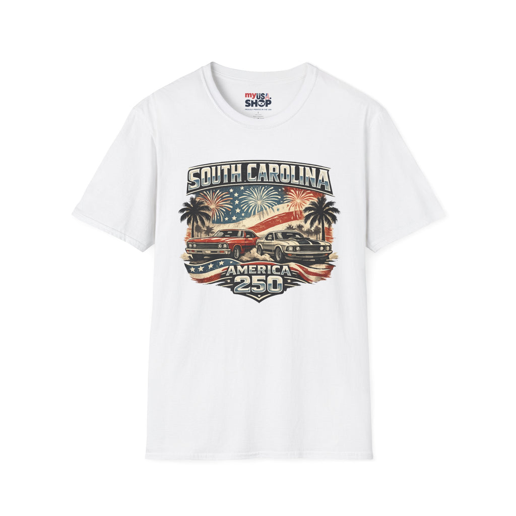 America 250 South Carolina Retro Fireworks T-Shirt