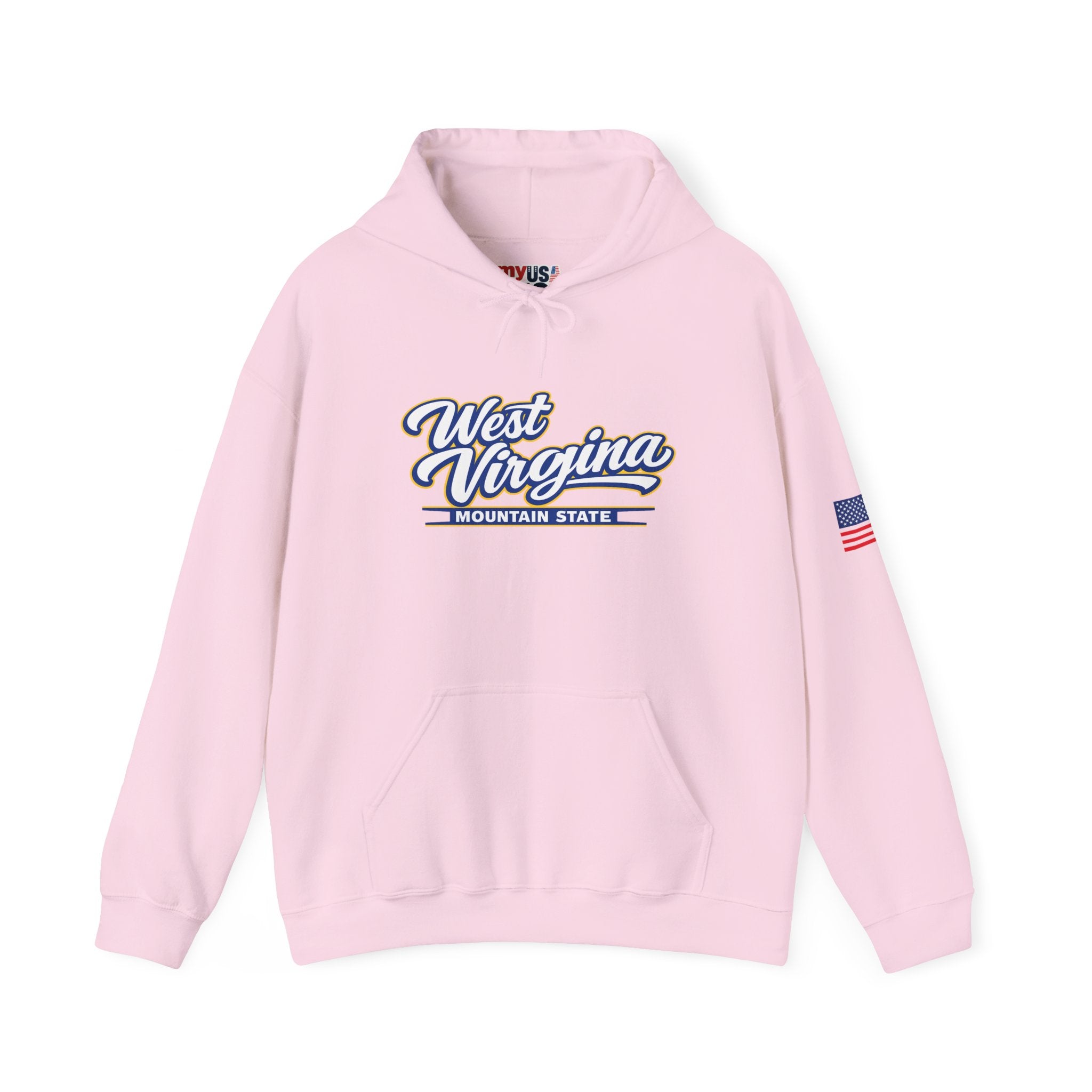West Virginia Mountain State Heavy Blend Hooded Sweatshirt