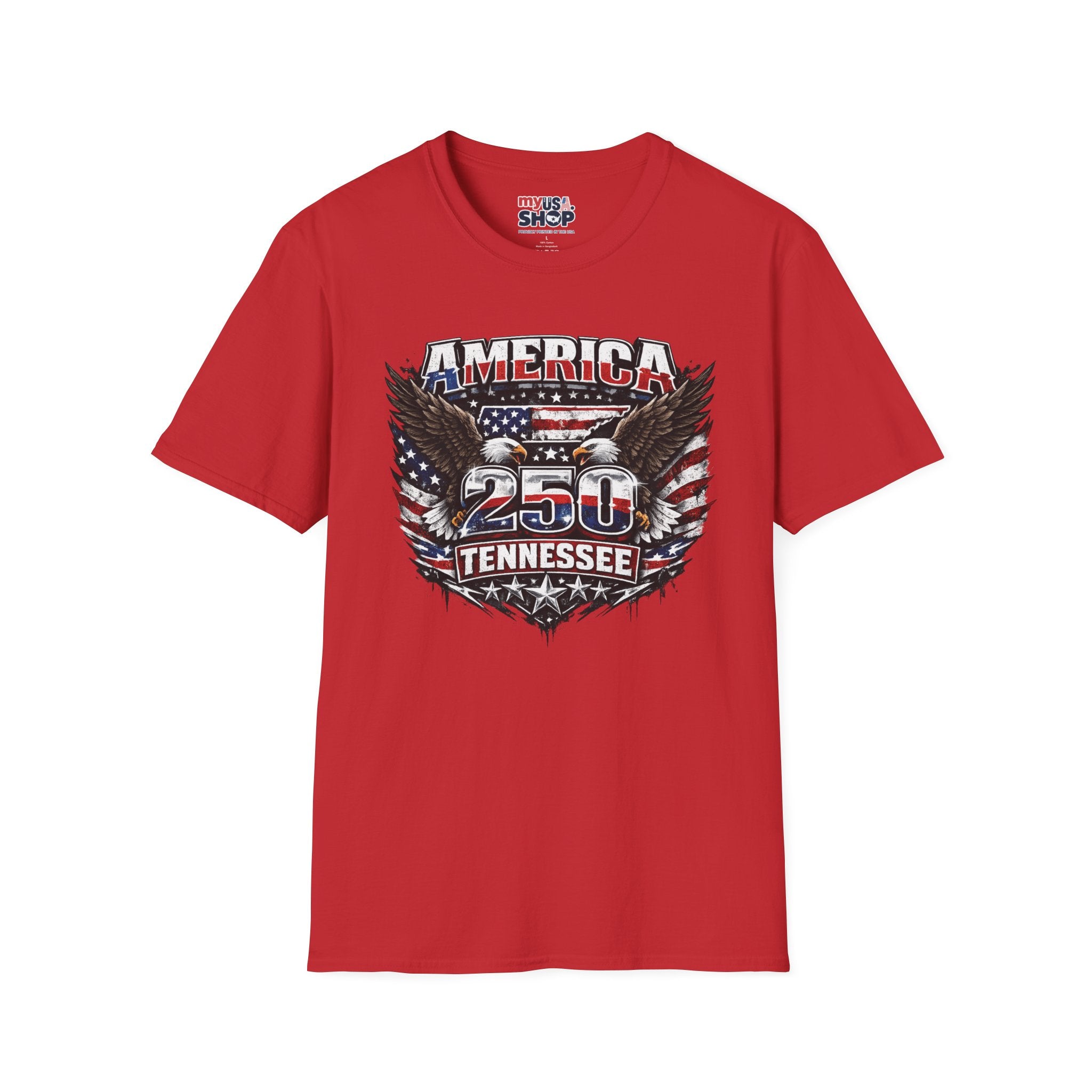 America 250 Tennessee T-Shirt — Vintage Patriotic Eagle Graphic Tee