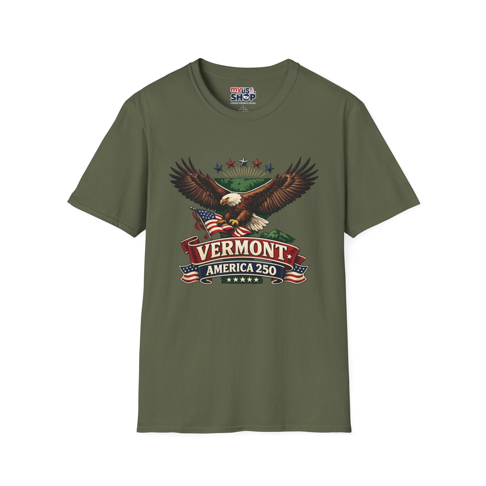America 250 – Vermont Eagle Heritage Vintage Tee Design