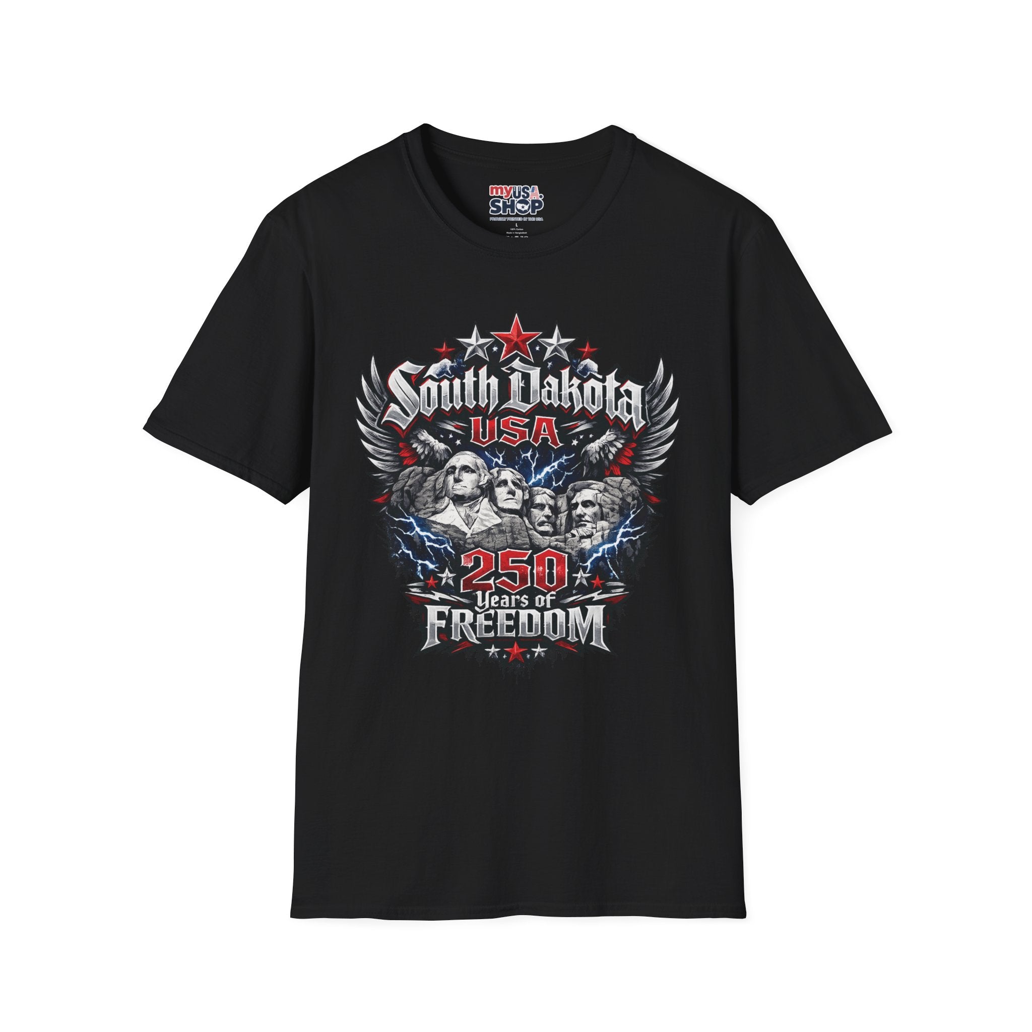 America 250 South Dakota Shirt — Freedom Anniversary Patriotic Graphic Tee