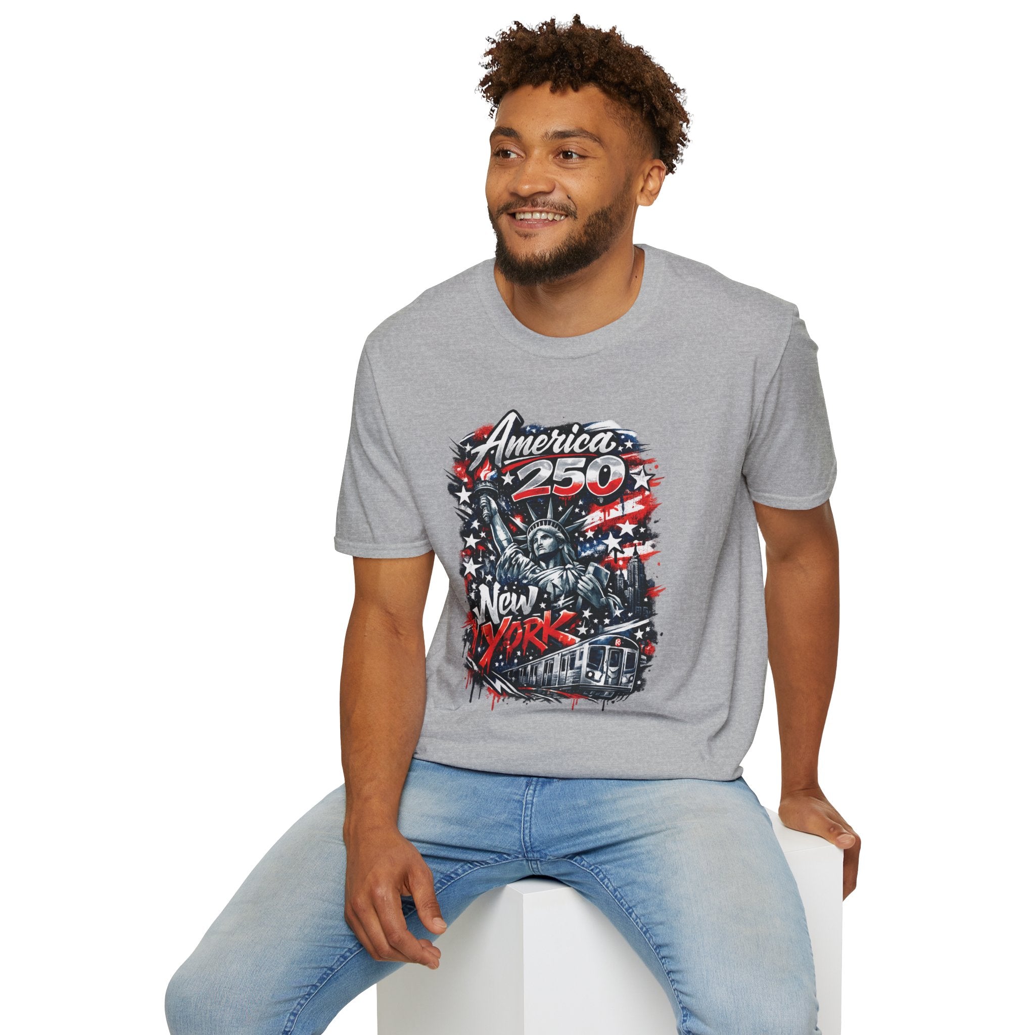 America 250 Statue of Liberty T-Shirt — Patriotic New York 250th Anniversary Tee