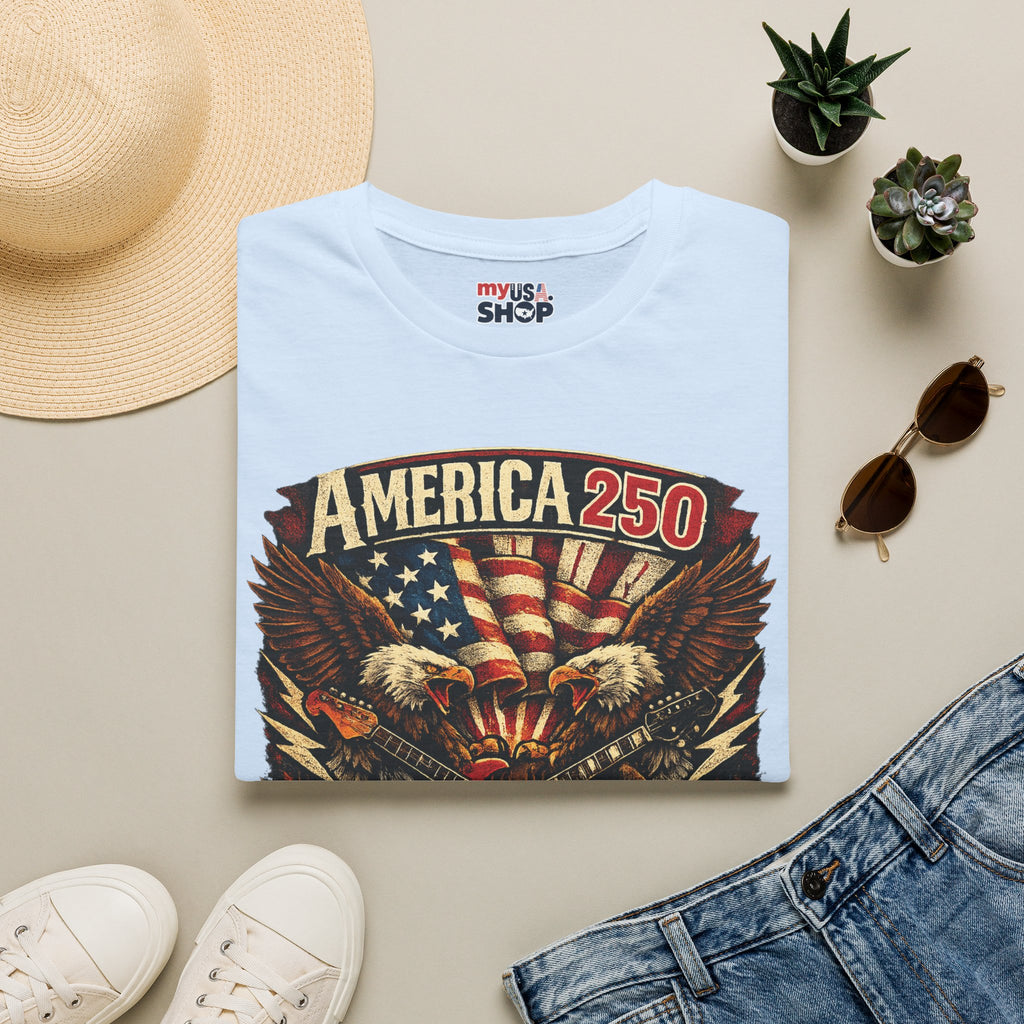 America 250 Tennessee Shirt — Tennessee Strong Patriotic Music Graphic Tee