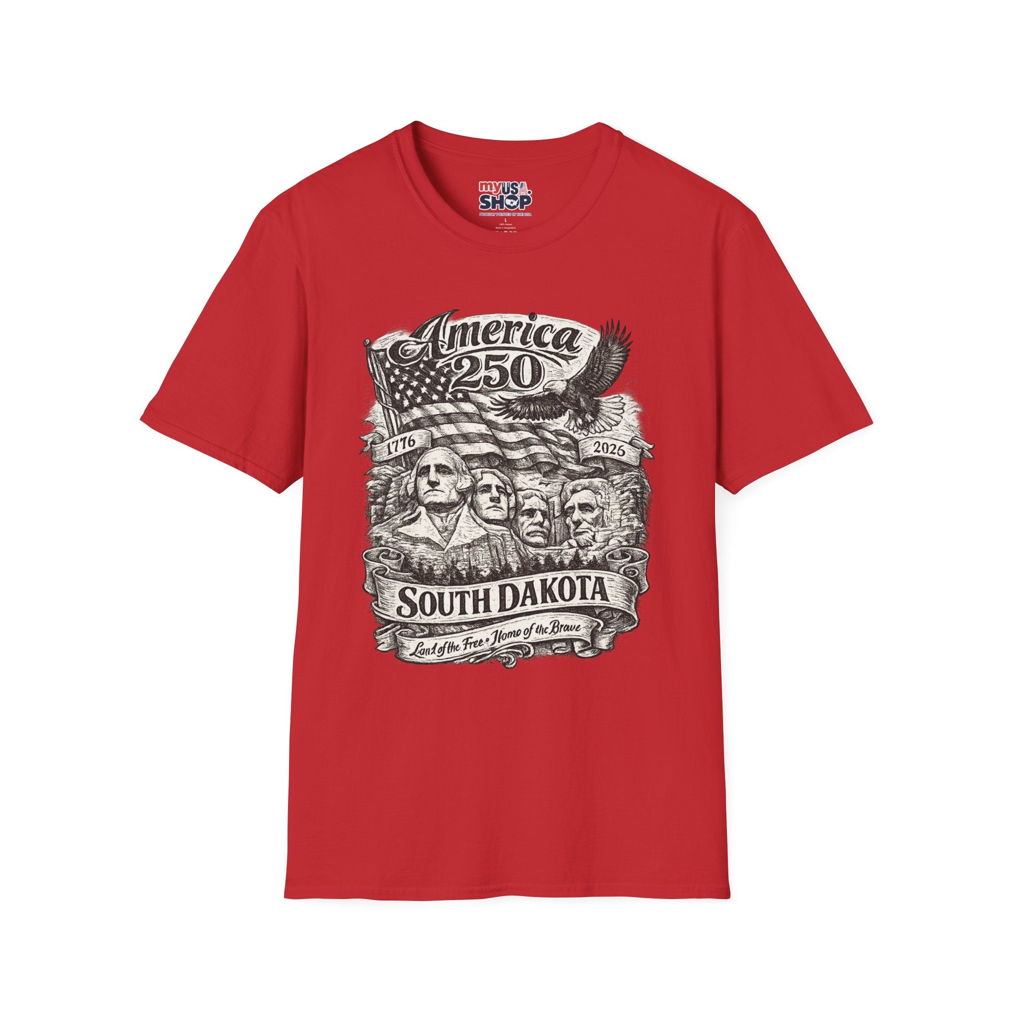 America 250 South Dakota T-Shirt — Mount Rushmore Patriotic Anniversary Graphic Tee