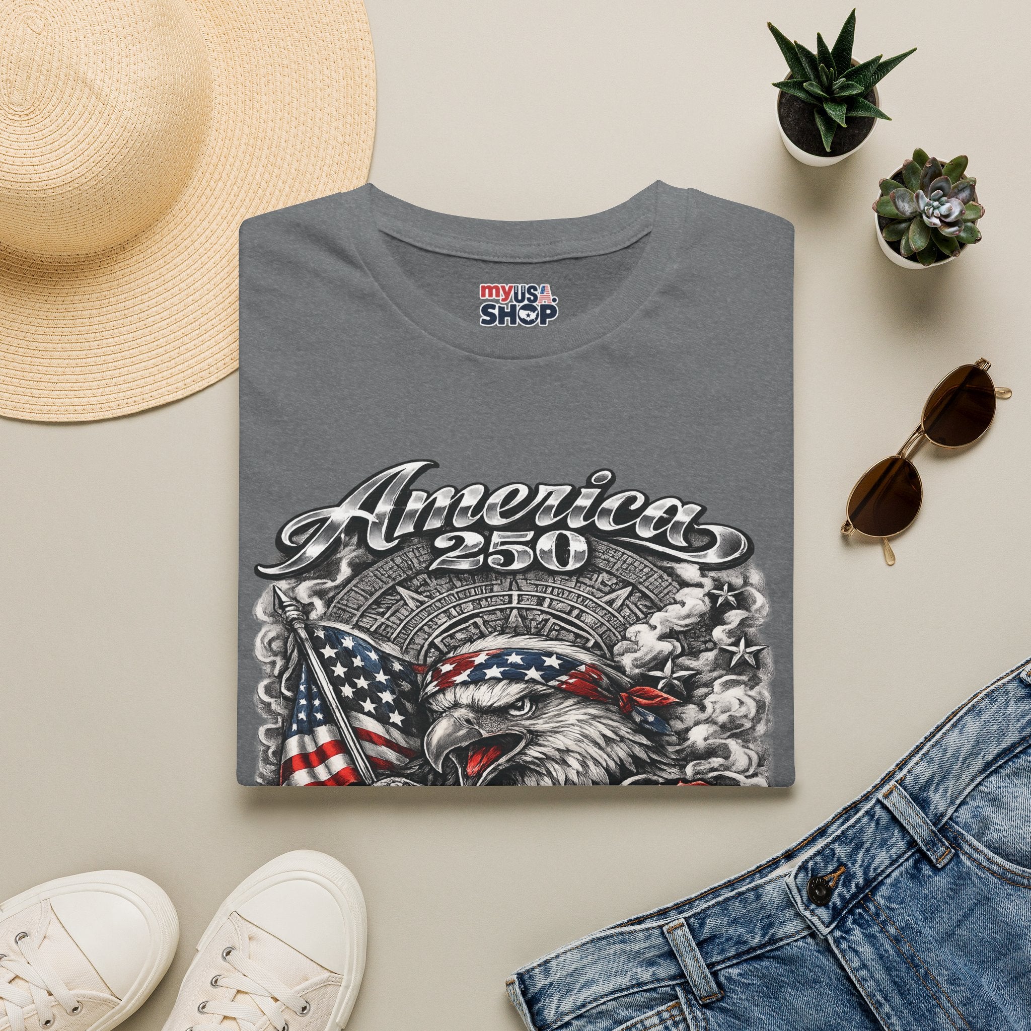 America 250 Eagle Flag — Born & Proud Patriotic