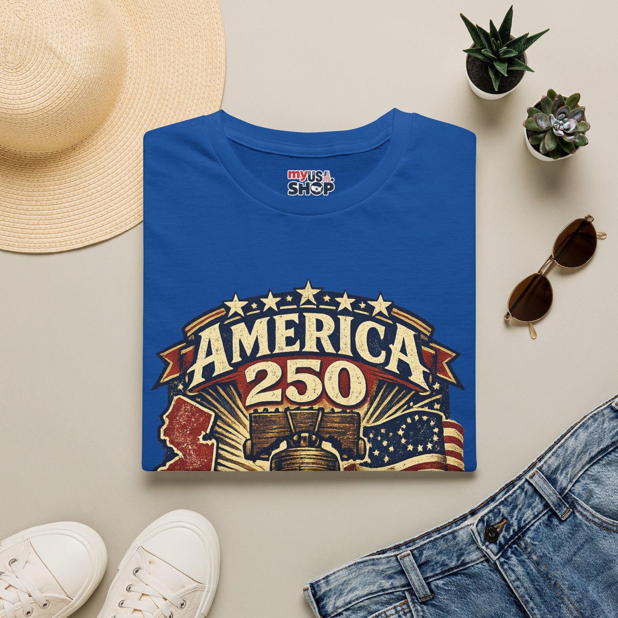 America 250 New Jersey Bicentennial Liberty Bell Tee
