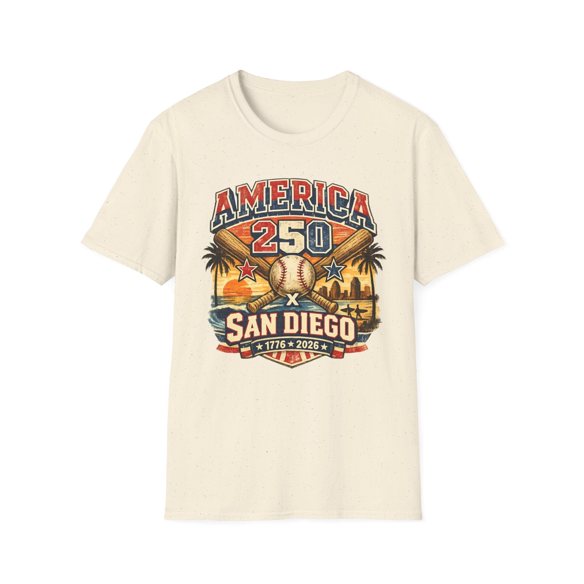 America 250 San Diego California Baseball Tee
