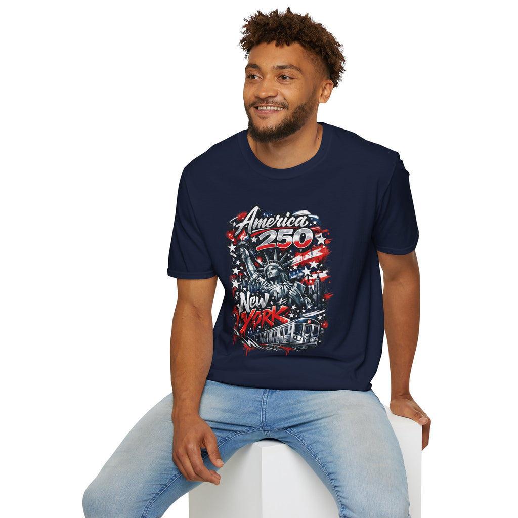 America 250 Statue of Liberty T-Shirt — Patriotic New York 250th Anniversary Tee