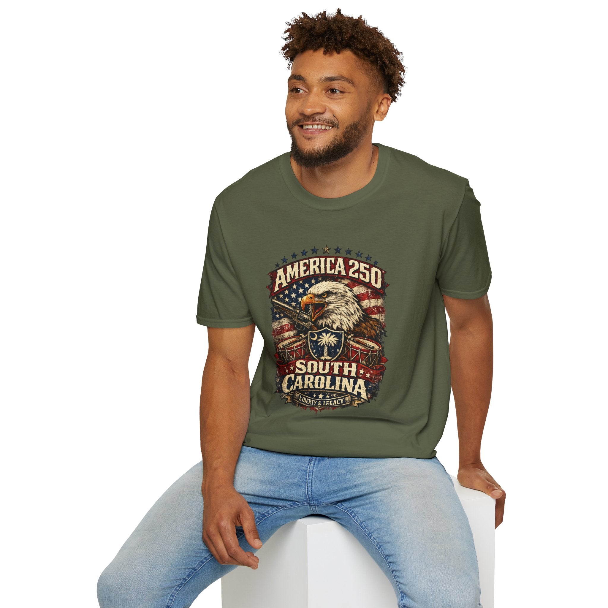T-Shirt — America 250 South Carolina Vintage Eagle Patriotic Tee