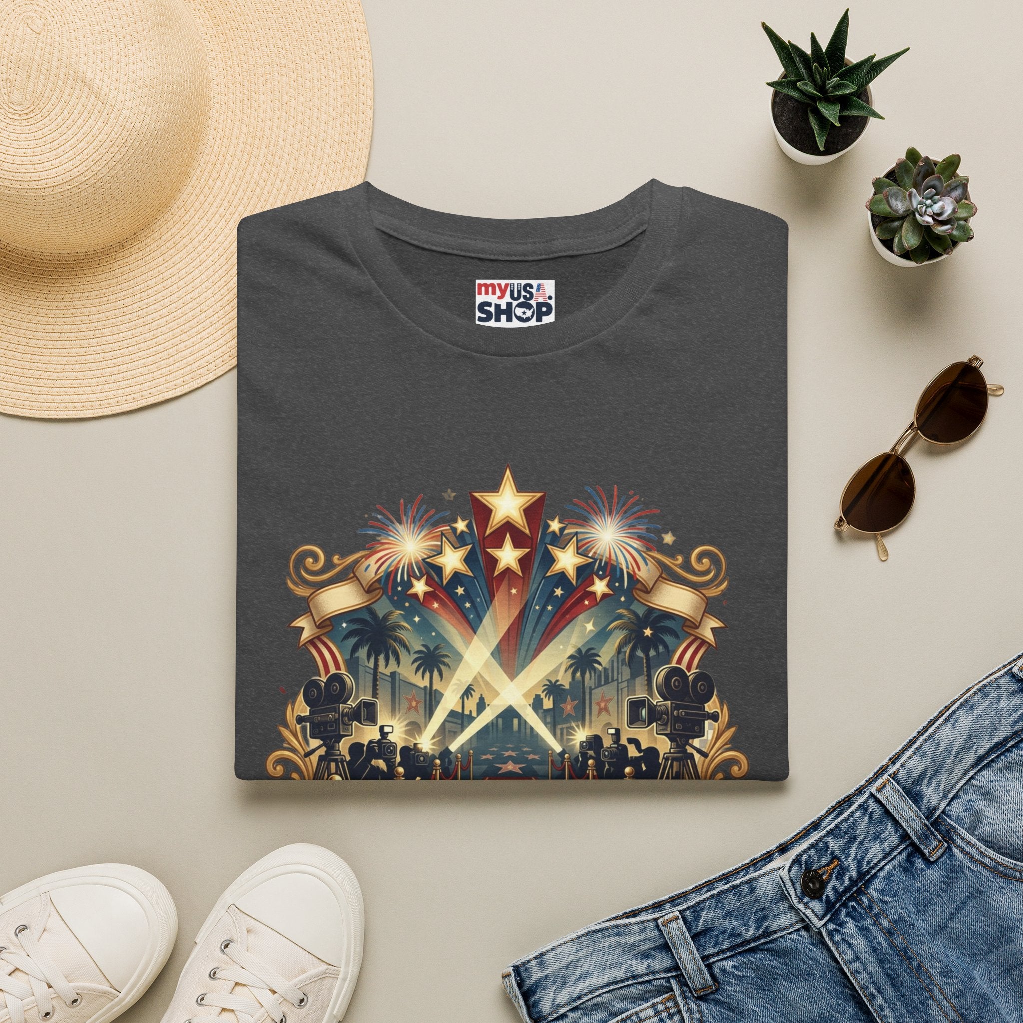 Stars of Freedom T‑Shirt — America 250 Patriotic Celebration Tee Pop Culture