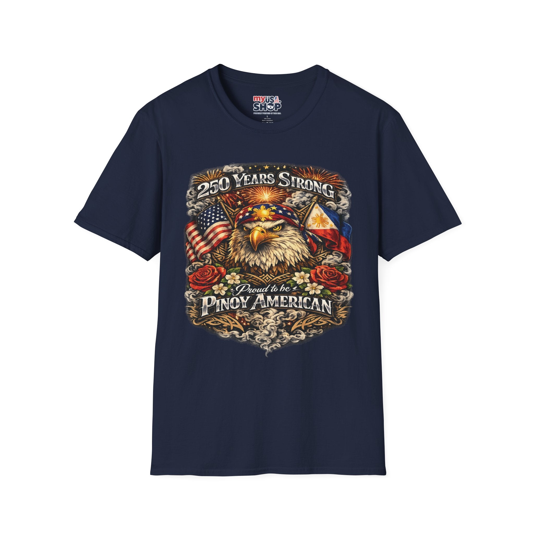 America 250 Years Strong Pinoy American Eagle Tee