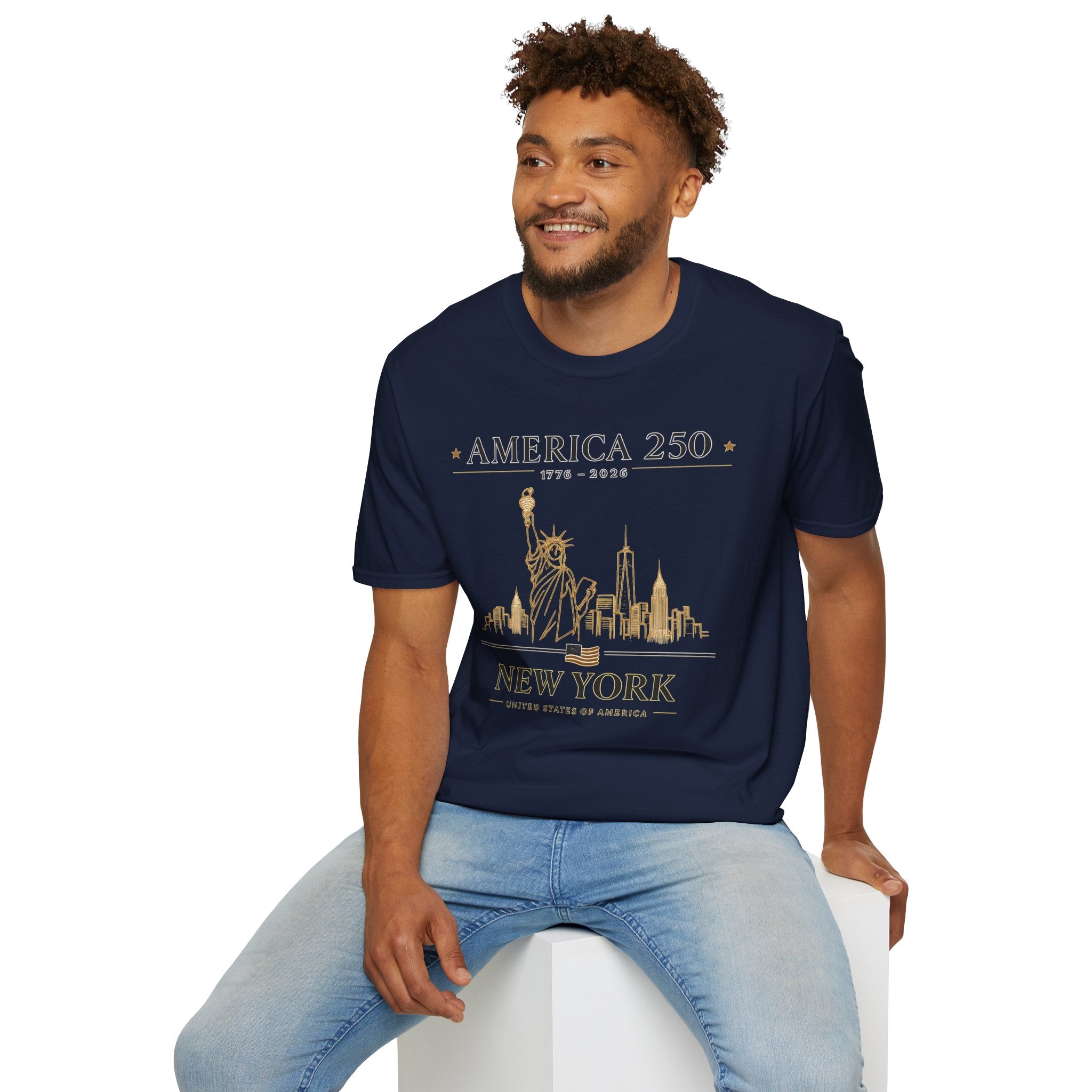 America 250 — USA Commemorative Tee (New York Statue of Liberty Design)