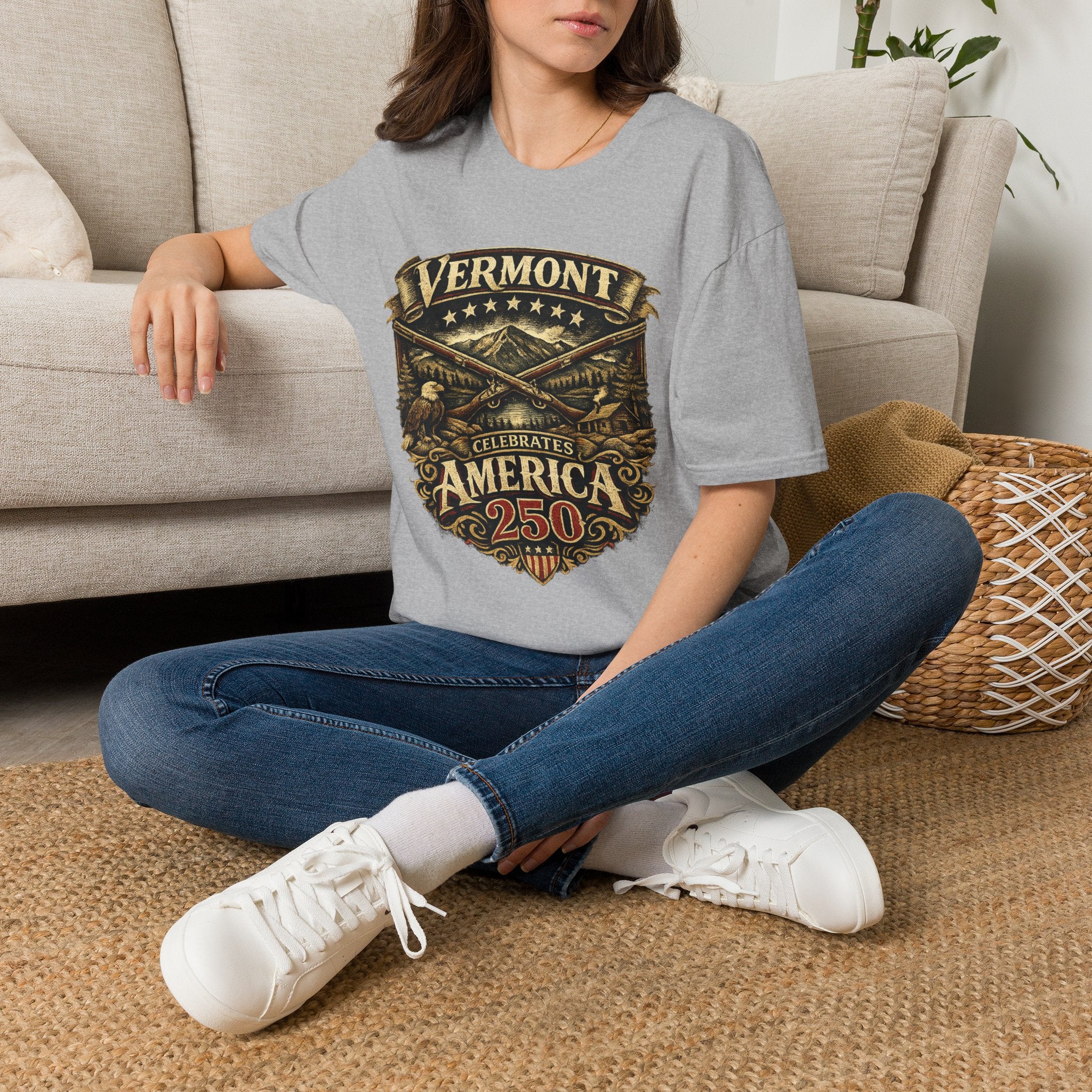 America 250 – Vermont Freedom Heritage Vintage Tee Design