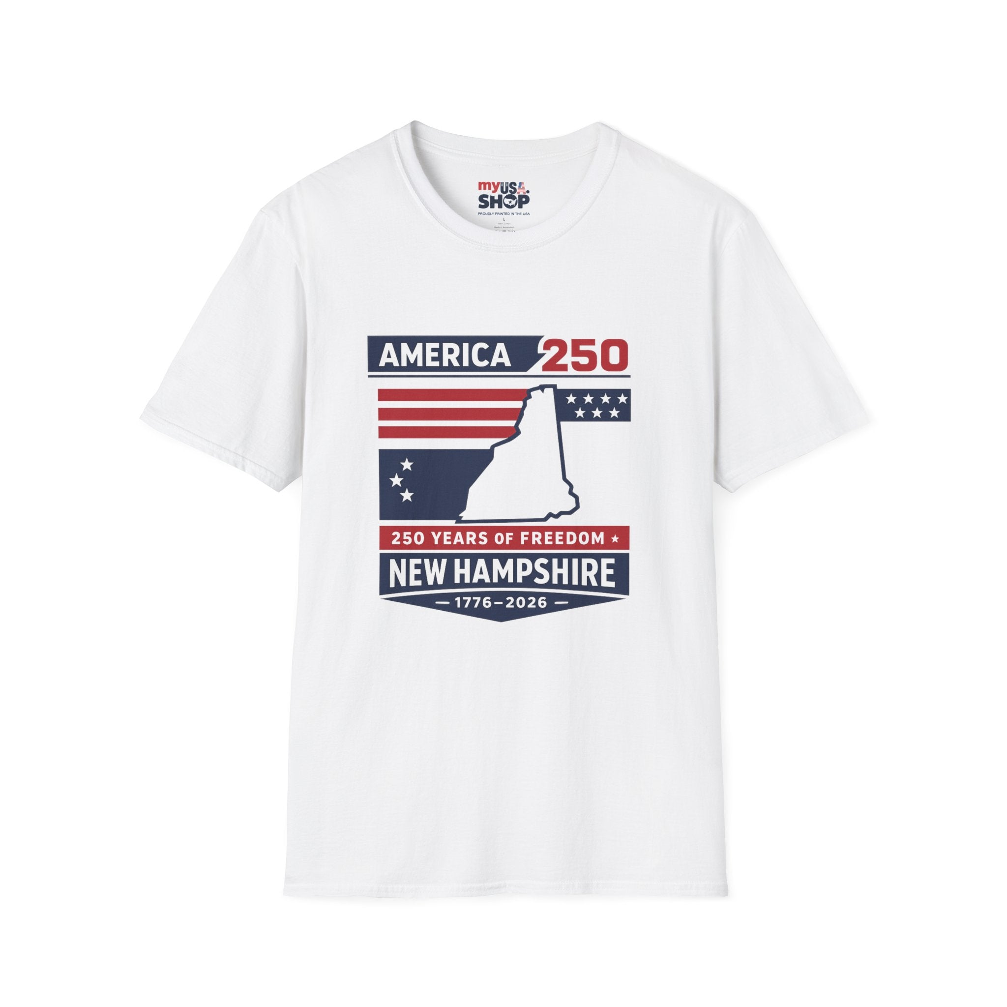 America 250 x New Hampshire Map