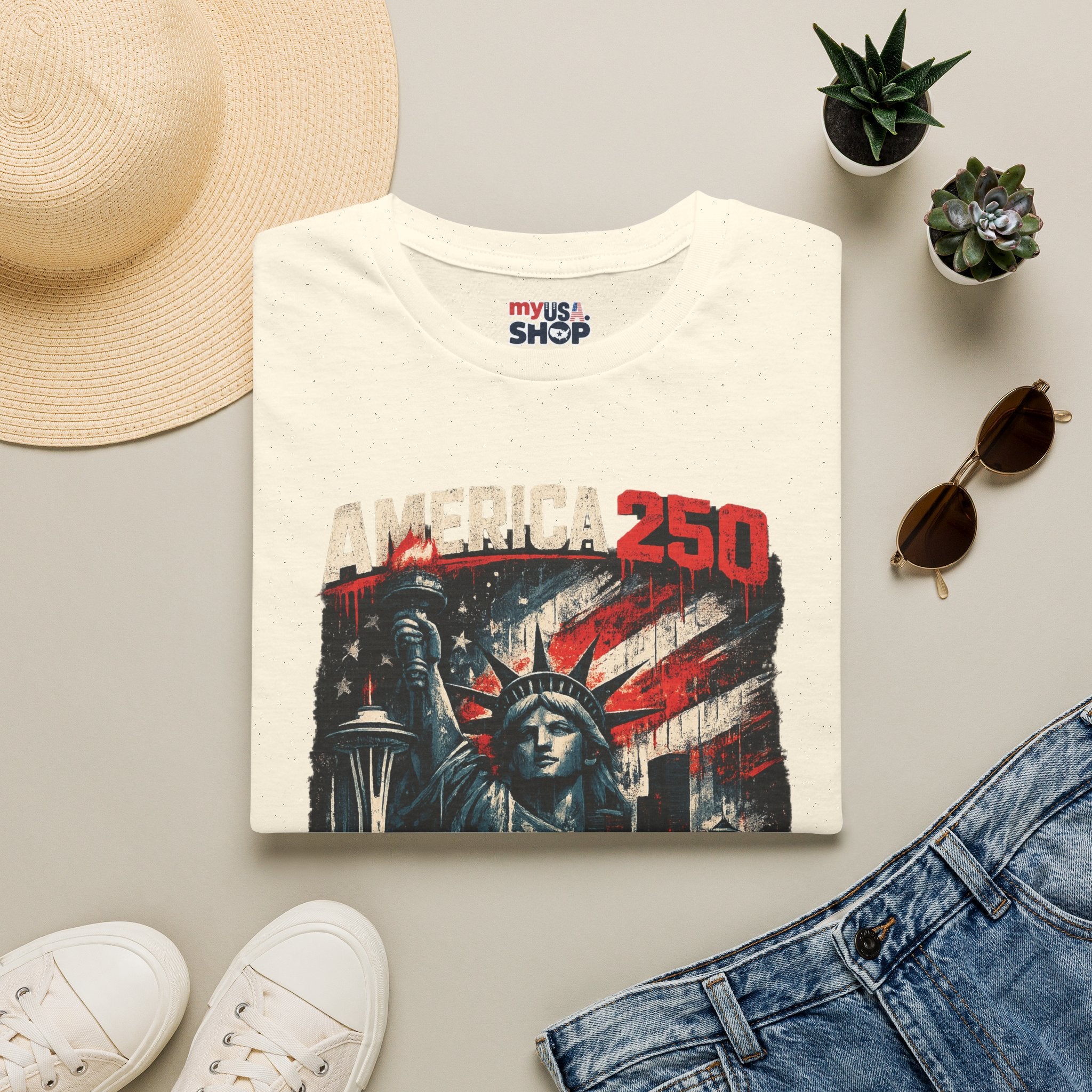 America 250 Statue of Liberty T-Shirt — Washington Strong Patriotic Tee