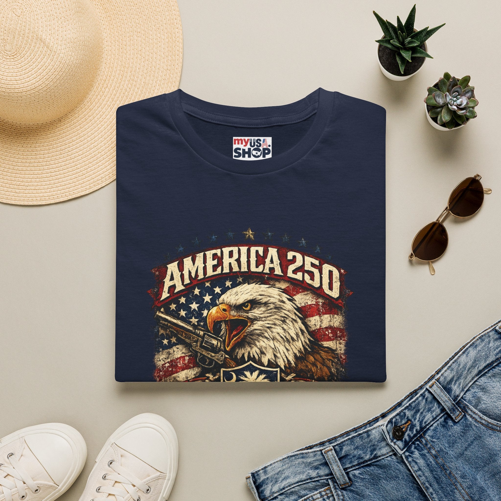T-Shirt — America 250 South Carolina Vintage Eagle Patriotic Tee