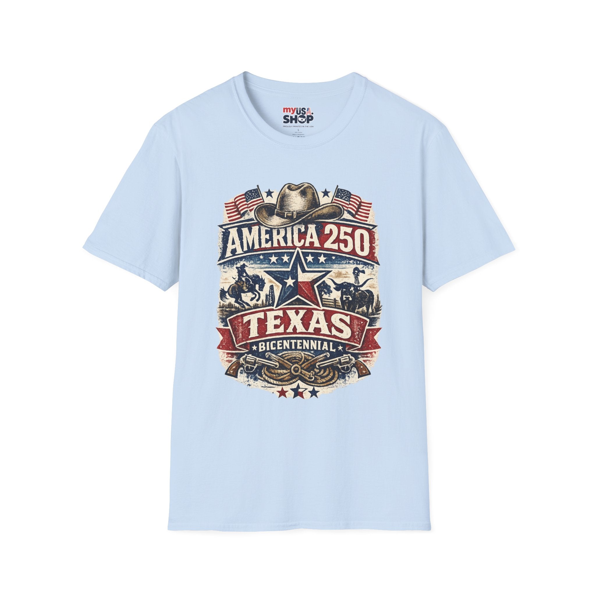 America 250 Texas T-Shirt — Western Heritage Graphic Tee