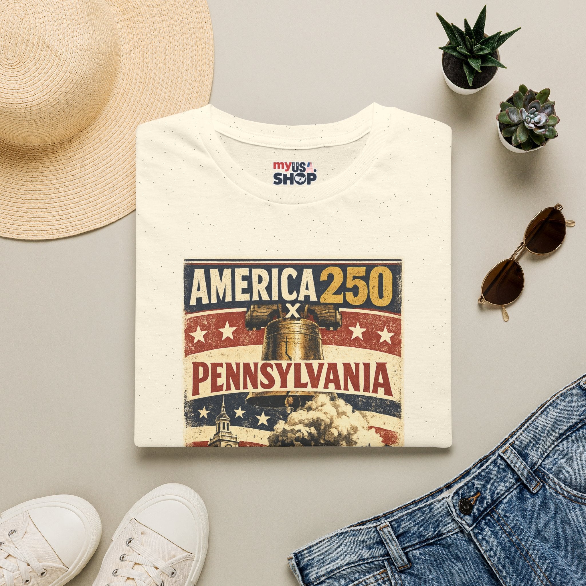 Pennsylvania America 250 Shirt — Vintage Steam Railroad Heritage Tee