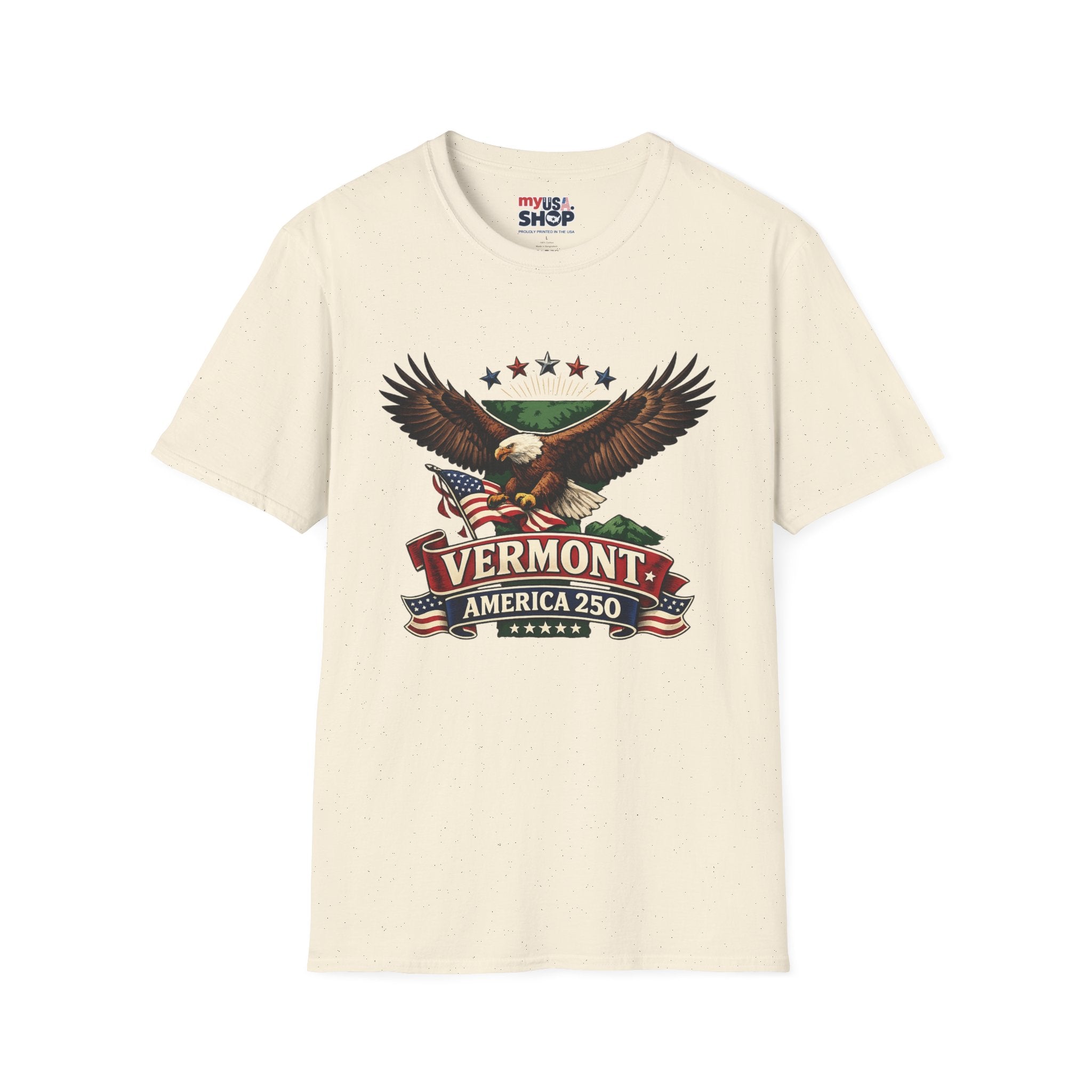 America 250 – Vermont Eagle Heritage Vintage Tee Design