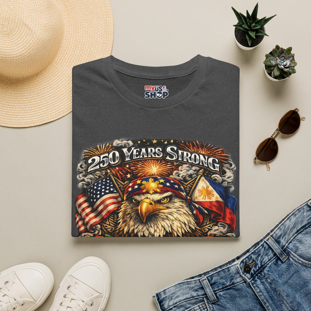 America 250 Years Strong Pinoy American Eagle Tee
