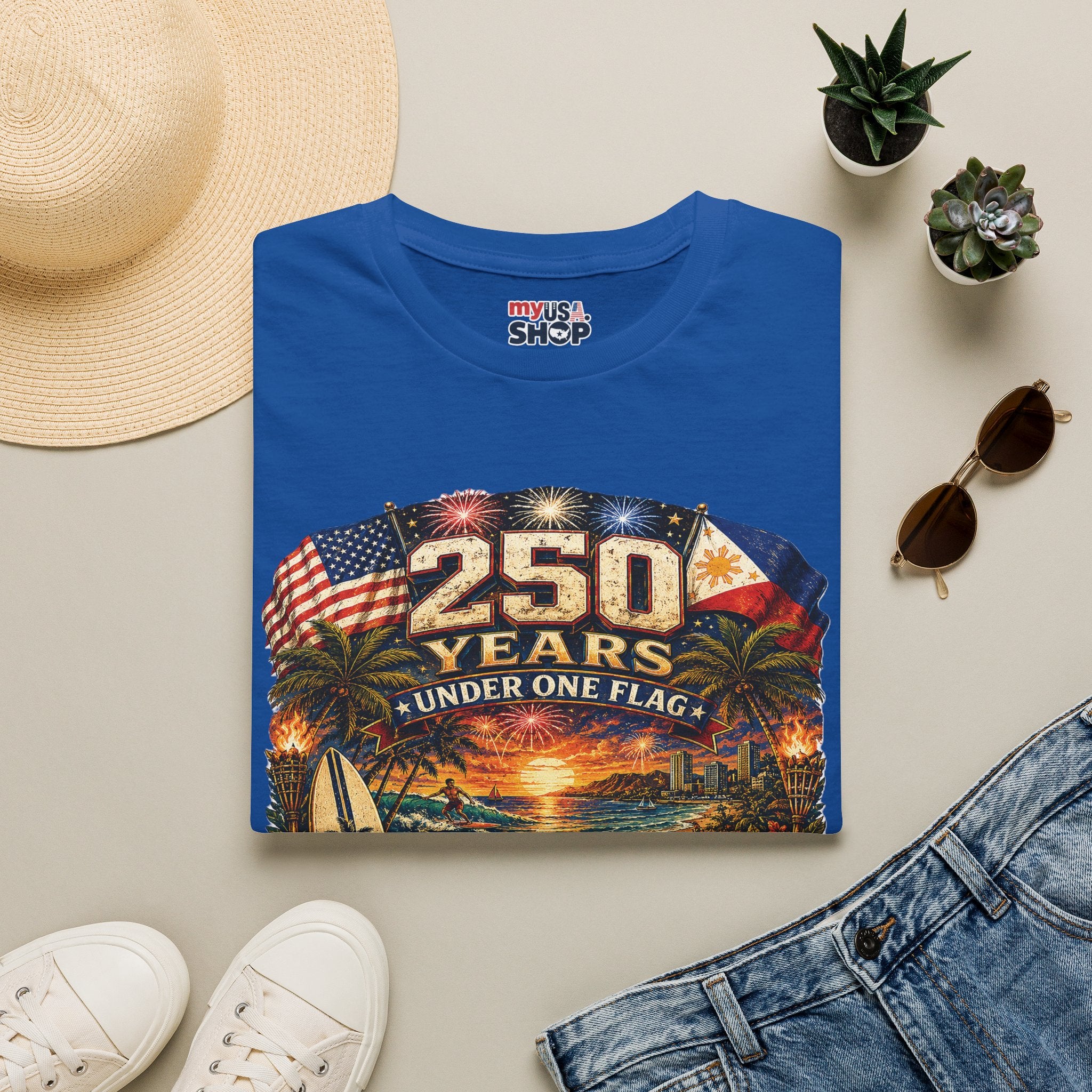 America 250 Years Under One Flag — USA & Philippines Patriotic