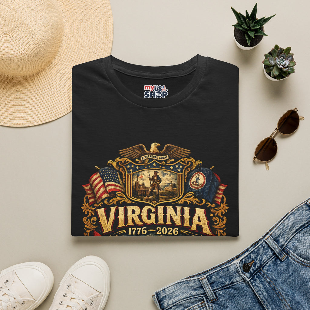 America 250 Co Virginia 250th Anniversary T-Shirt - Commemorative State Pride Tee