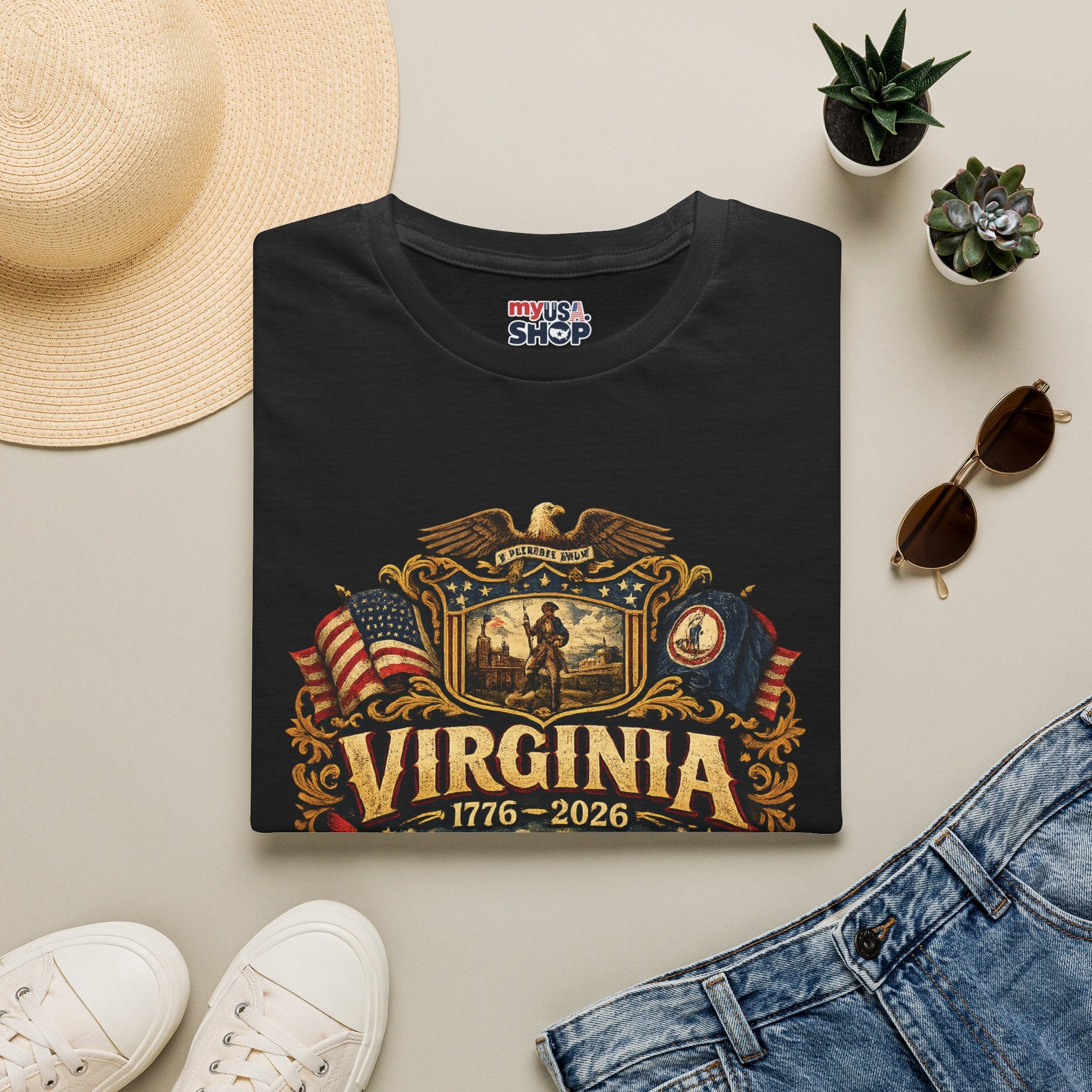 America 250 Co Virginia 250th Anniversary T-Shirt - Commemorative State Pride Tee