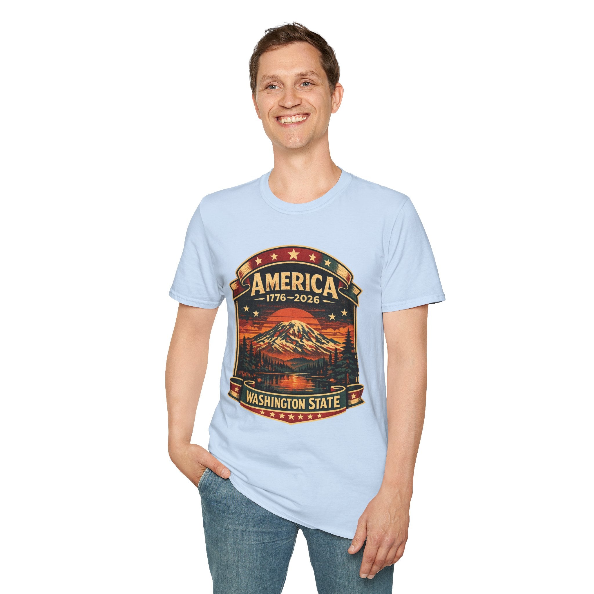 America 250 - Washington State Vintage T-Shirt