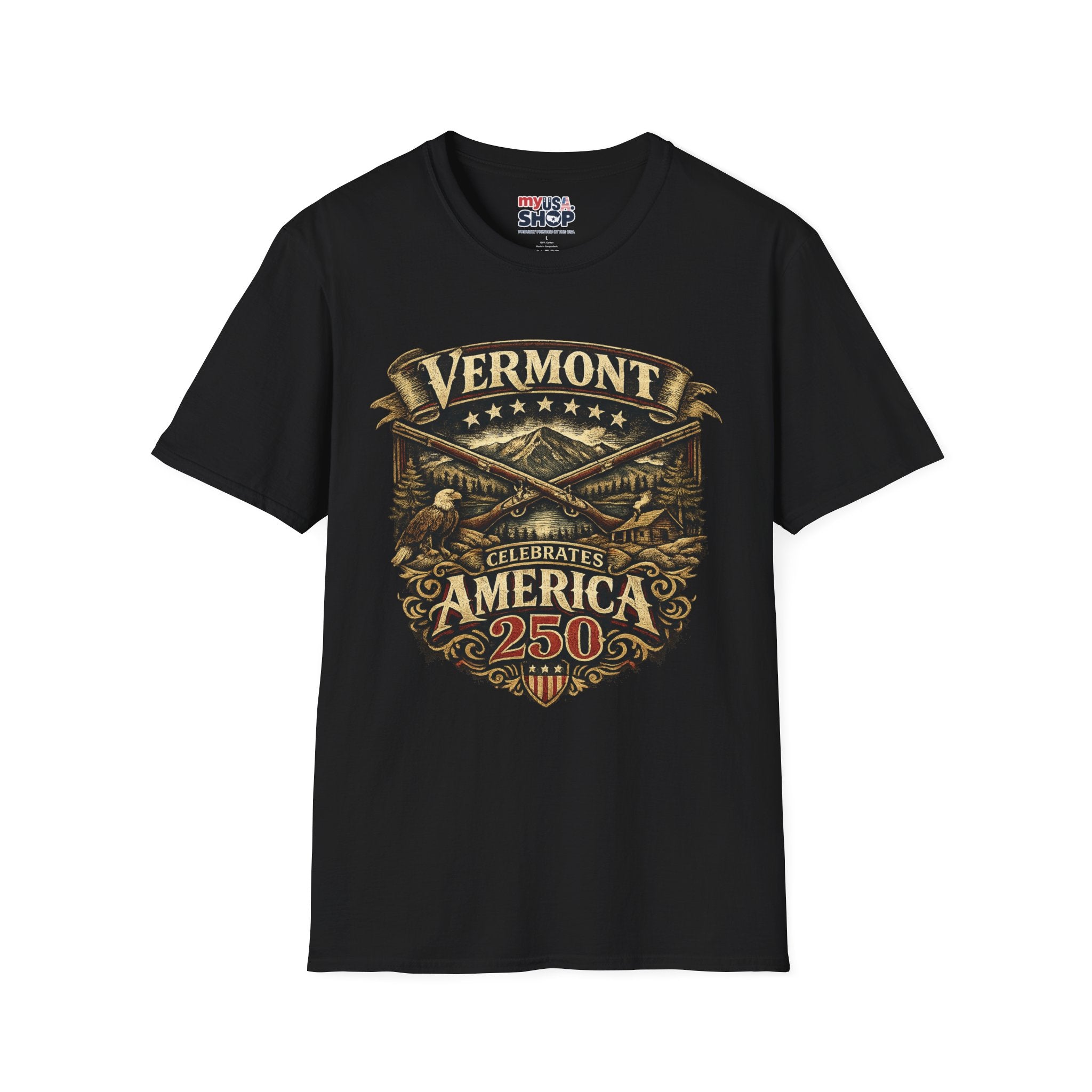 America 250 – Vermont Freedom Heritage Vintage Tee Design