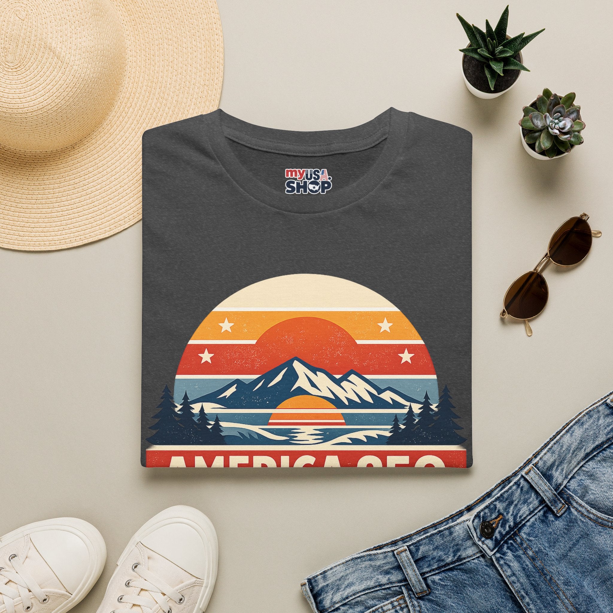 America 250 North Carolina - Mountain Sunset T-Shirt