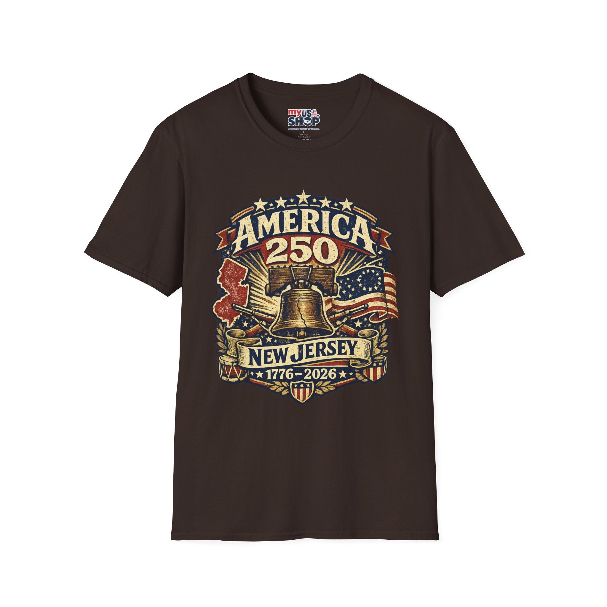 America 250 New Jersey Bicentennial Liberty Bell Tee