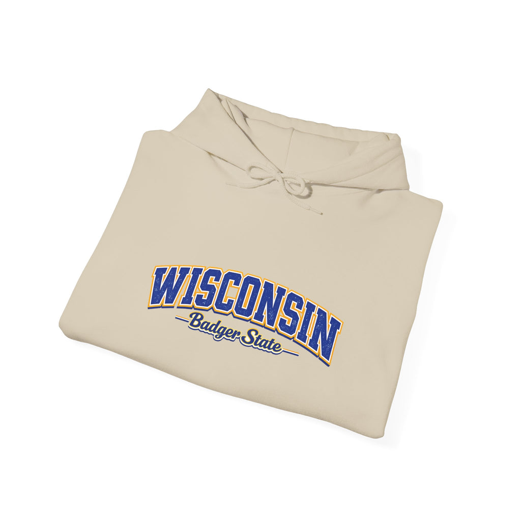 Wisconsin Badger State Heavy Blend Hooded Sweatshirt