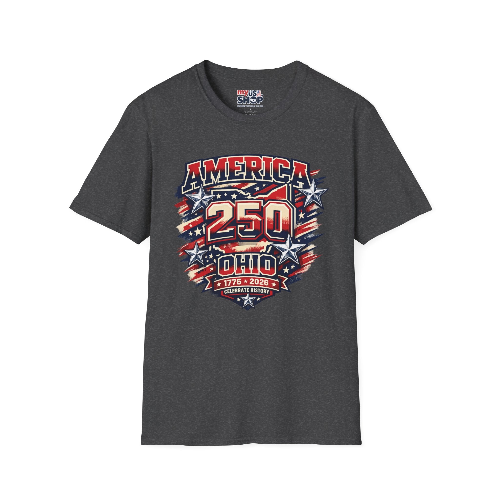 America 250 Ohio Commemorative T-Shirt — 250th Anniversary Patriotic Tee