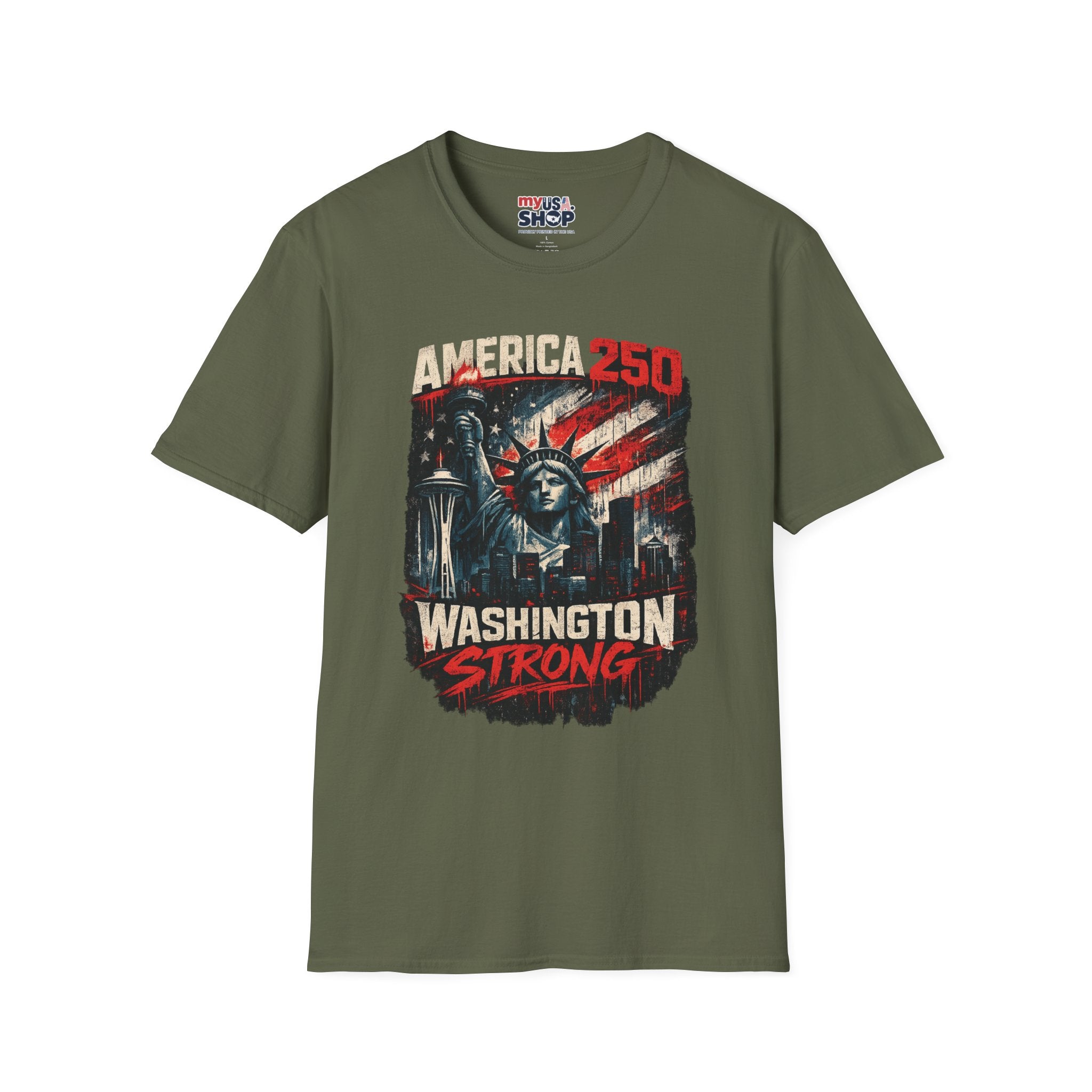 America 250 Statue of Liberty T-Shirt — Washington Strong Patriotic Tee