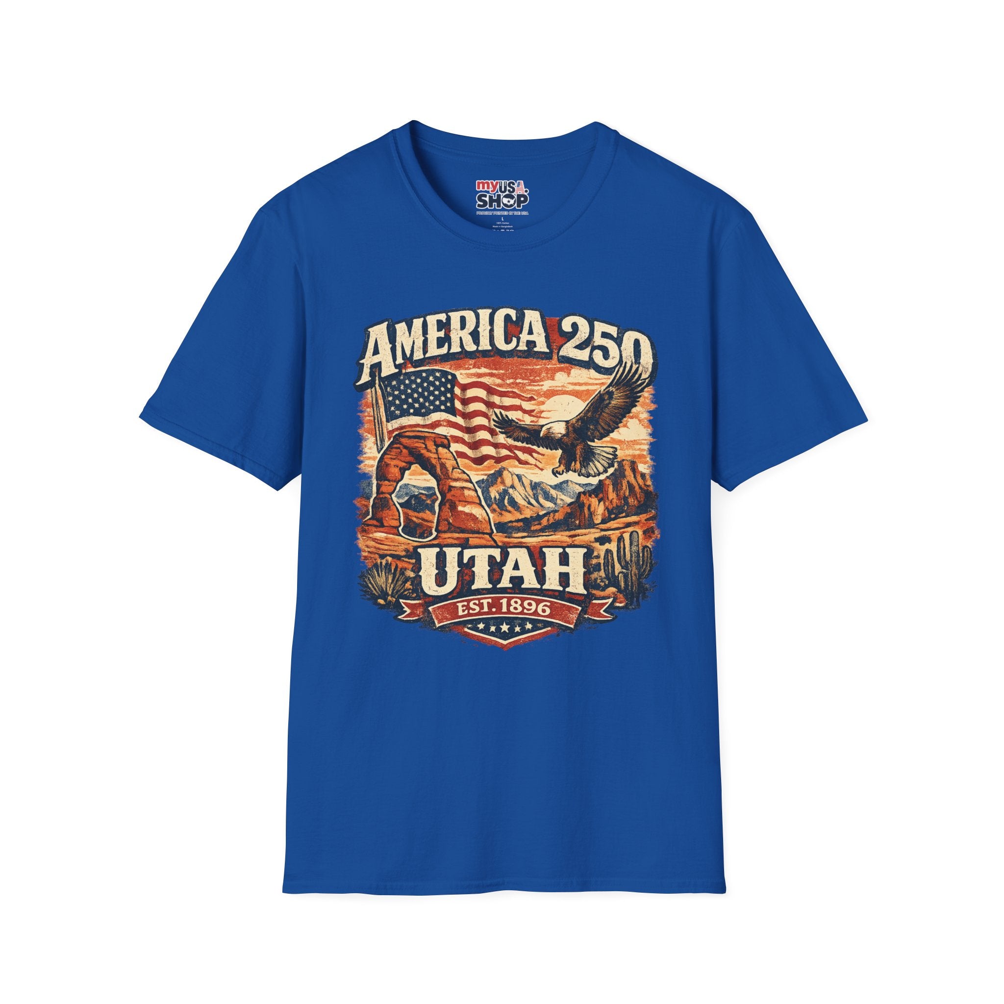 America 250 Utah Shirt — Patriotic Desert Eagle Graphic Tee