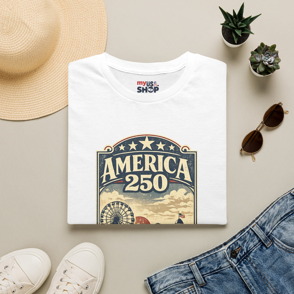 America 250 New Jersey Vintage Patriotic Graphic