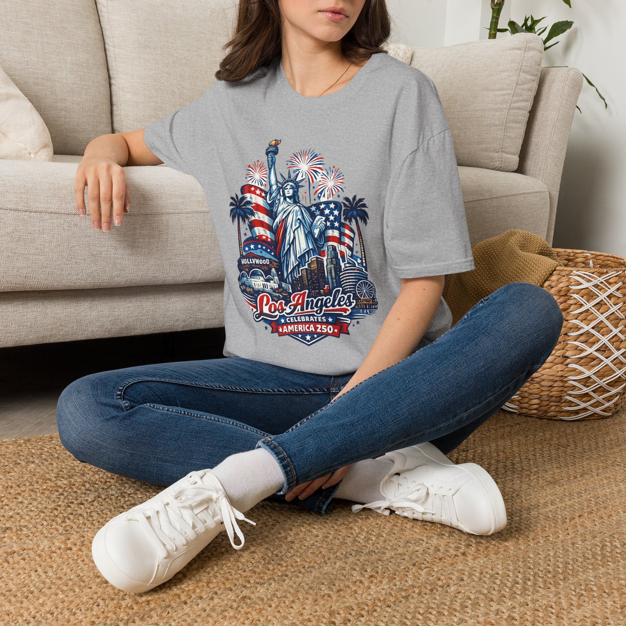 America 250 Statue of Liberty in Los Angeles California Tee