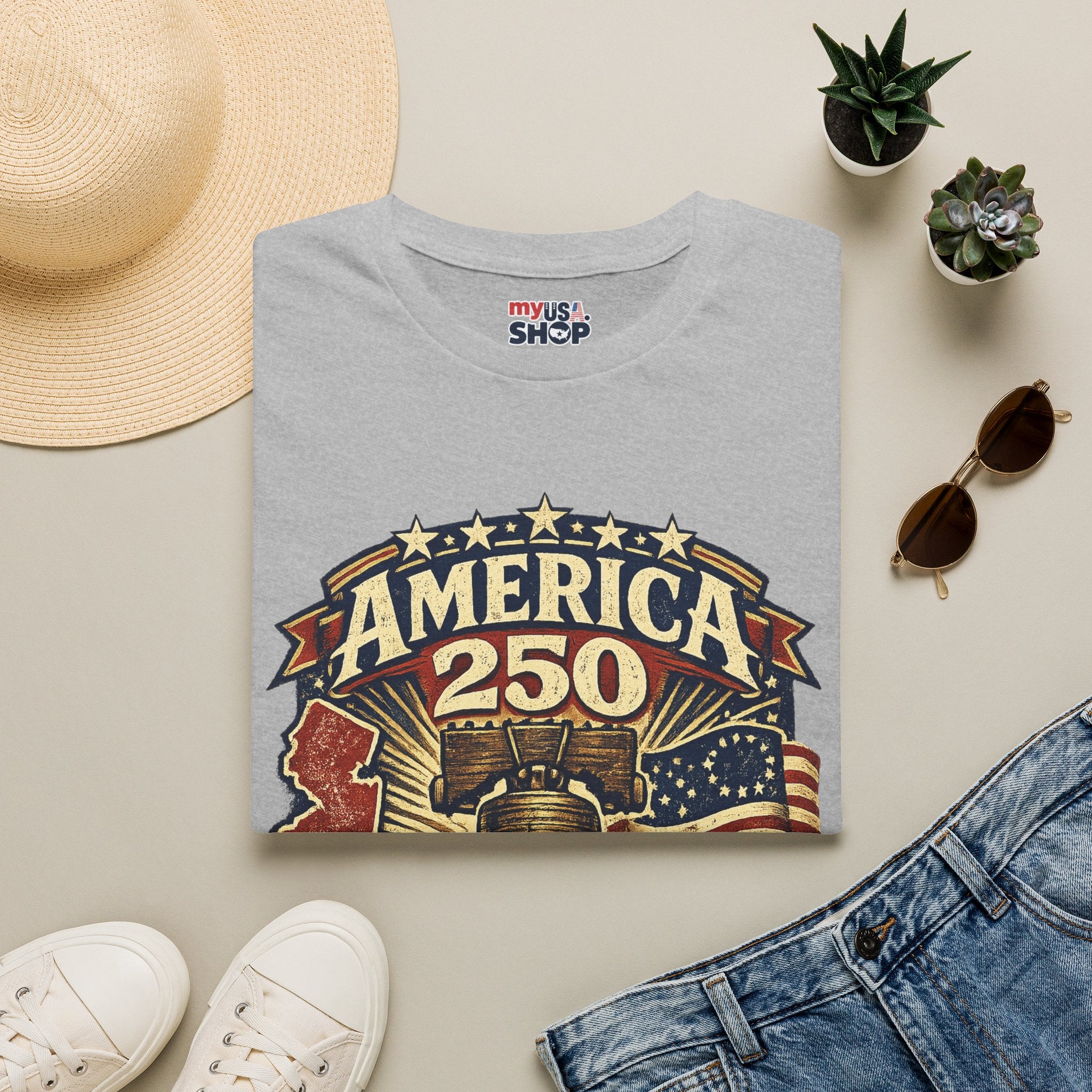 America 250 New Jersey Bicentennial Liberty Bell Tee
