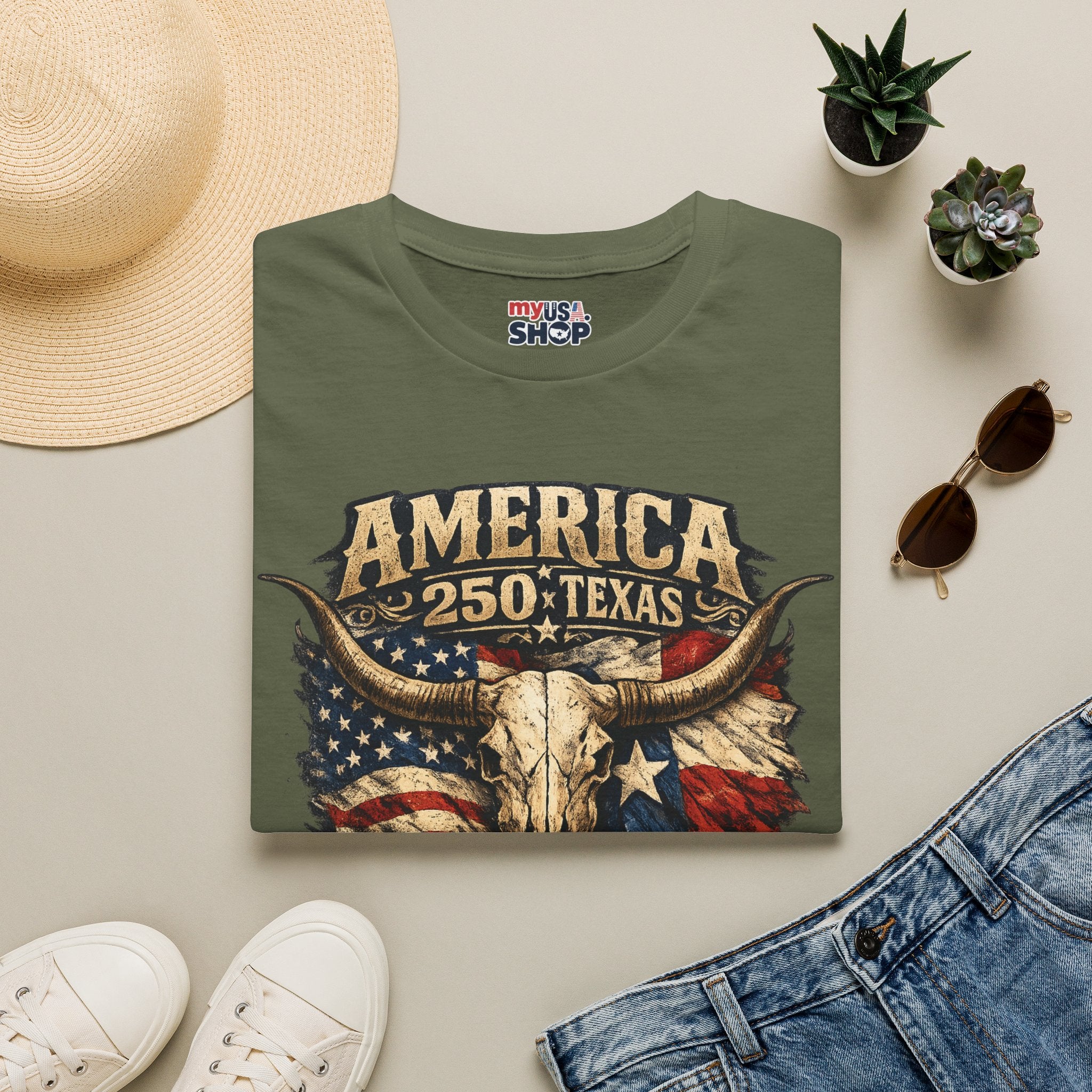 America 250 Texas Shirt — Liberty & Legacy Western Graphic Tee