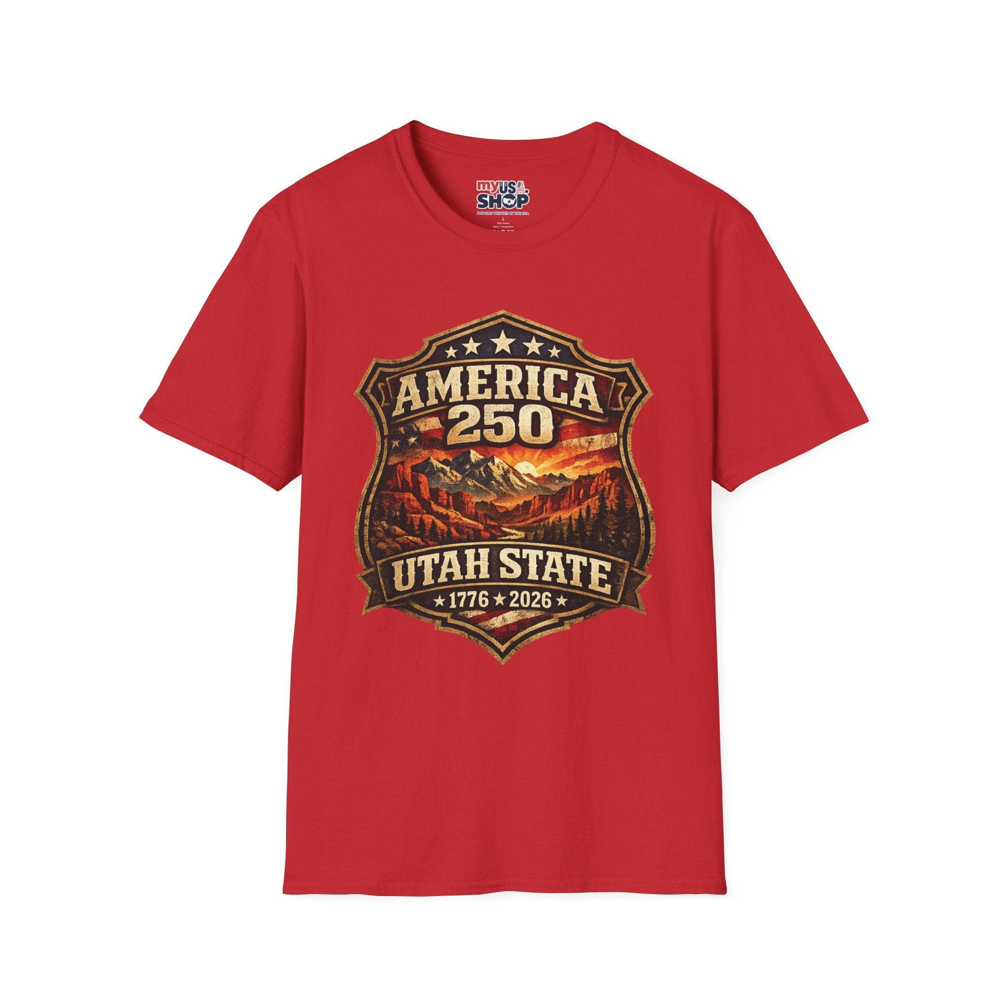 America 250 Utah State Shirt — Vintage Canyon Heritage Tee