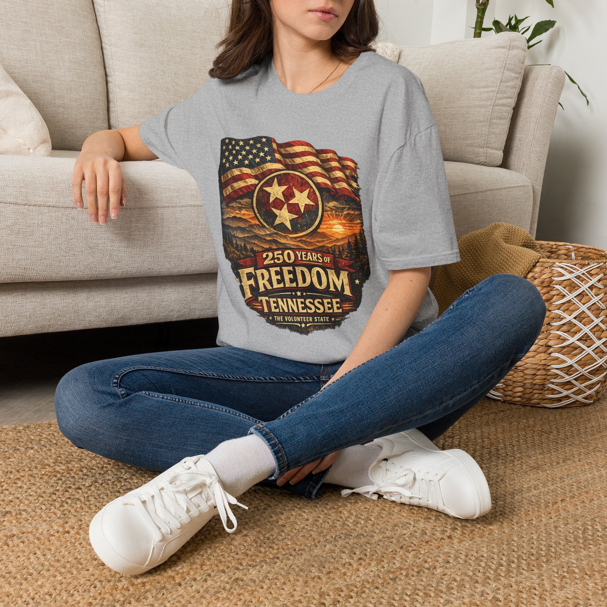 America 250 Tennessee T-Shirt — 250 Years of Freedom Patriotic Graphic Tee