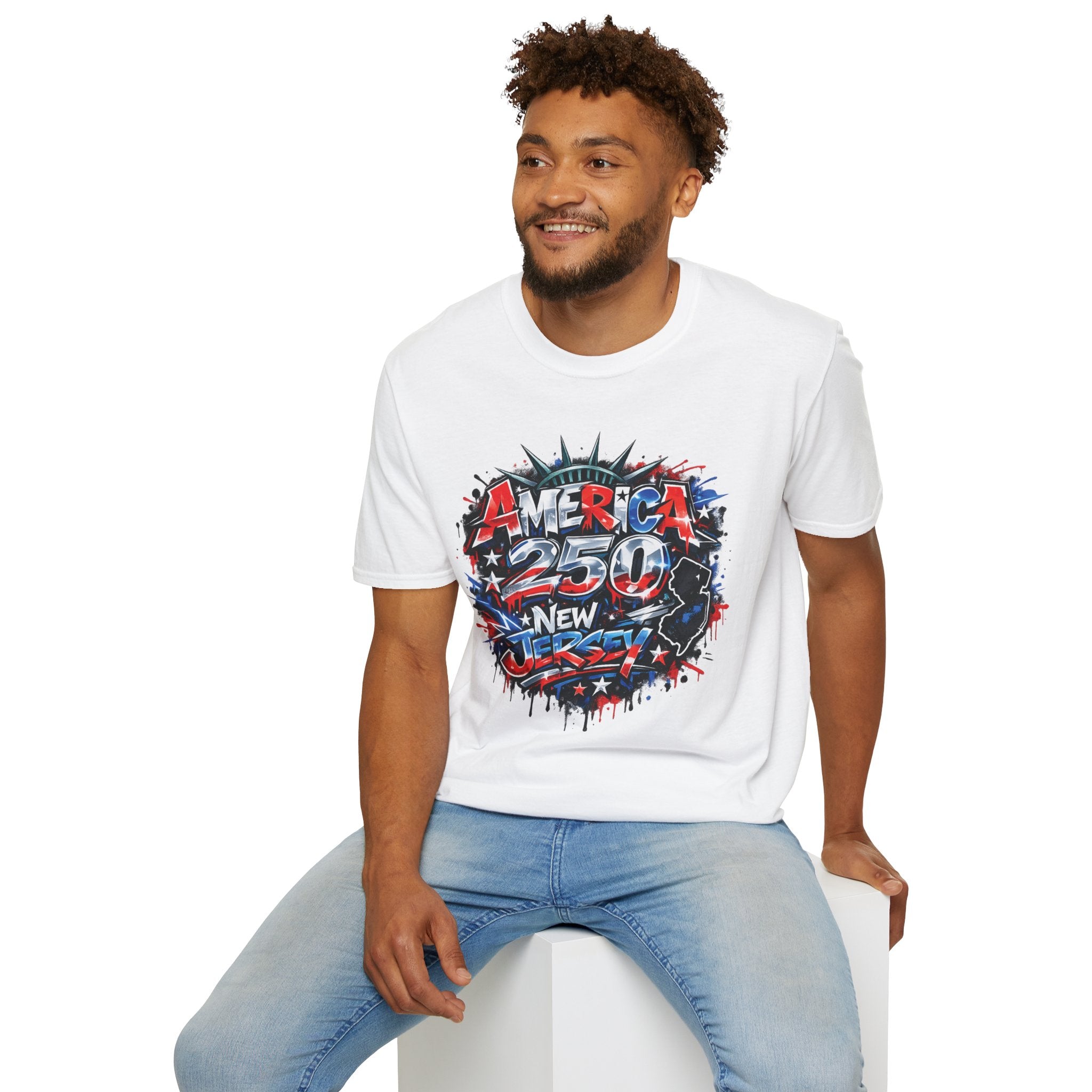 America 250 T-Shirt — New Jersey Patriotic USA 250th Anniversary Graphic Tee