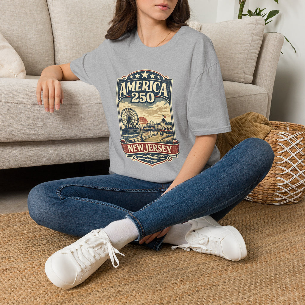 America 250 New Jersey Vintage Patriotic Graphic