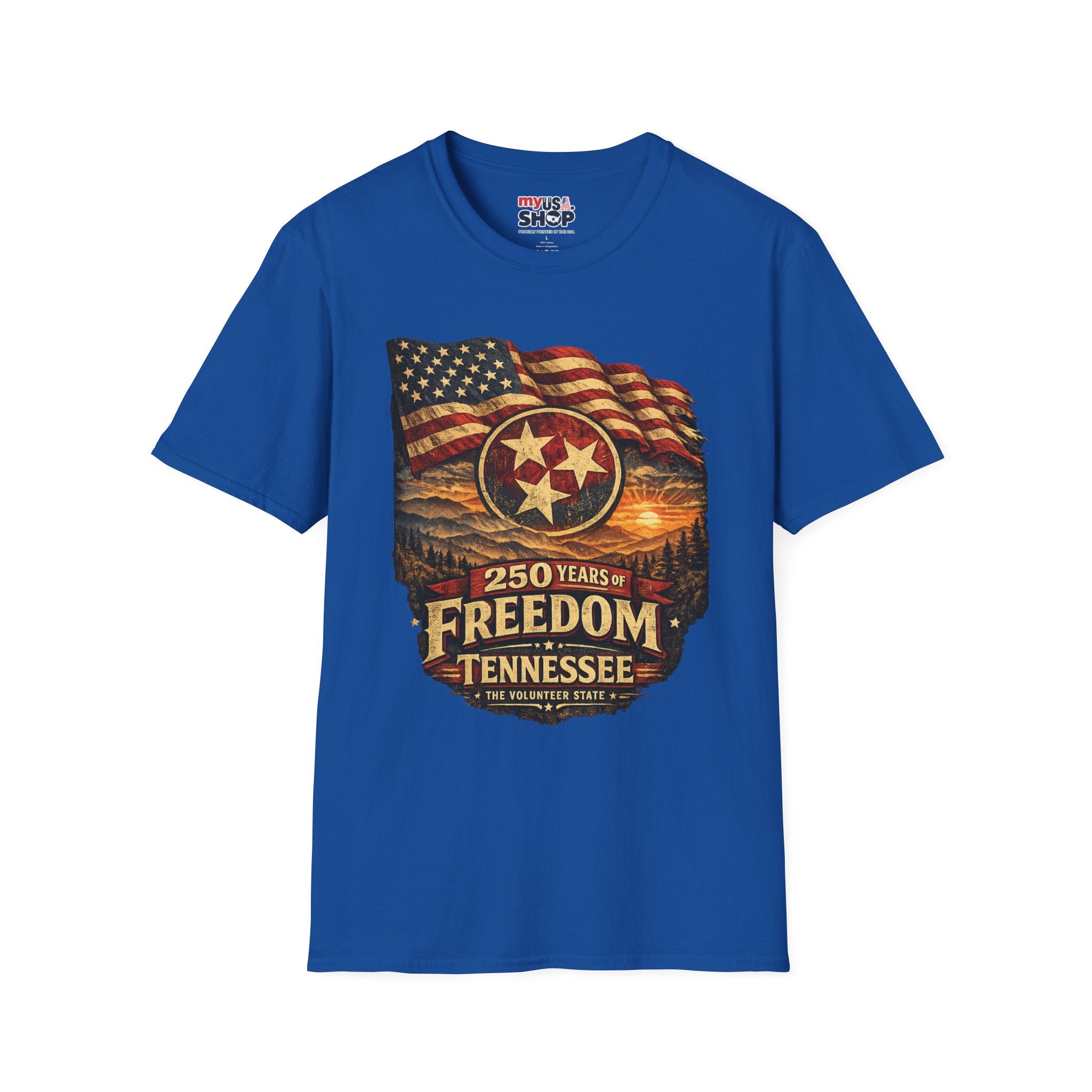 America 250 Tennessee T-Shirt — 250 Years of Freedom Patriotic Graphic Tee